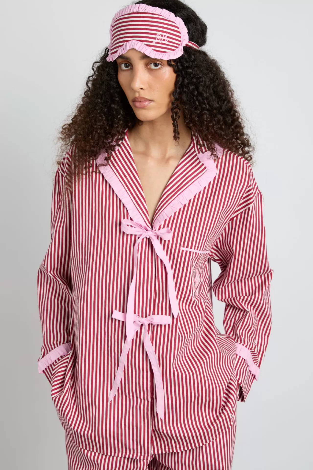 Store Damson Madder antonella pj set- red stripe red/pink