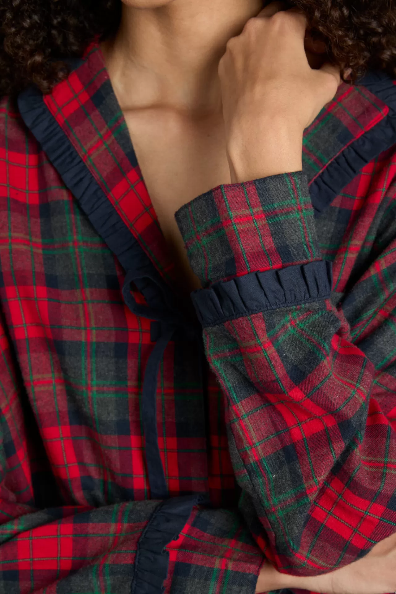 New Damson Madder antonella pj set- tartan red