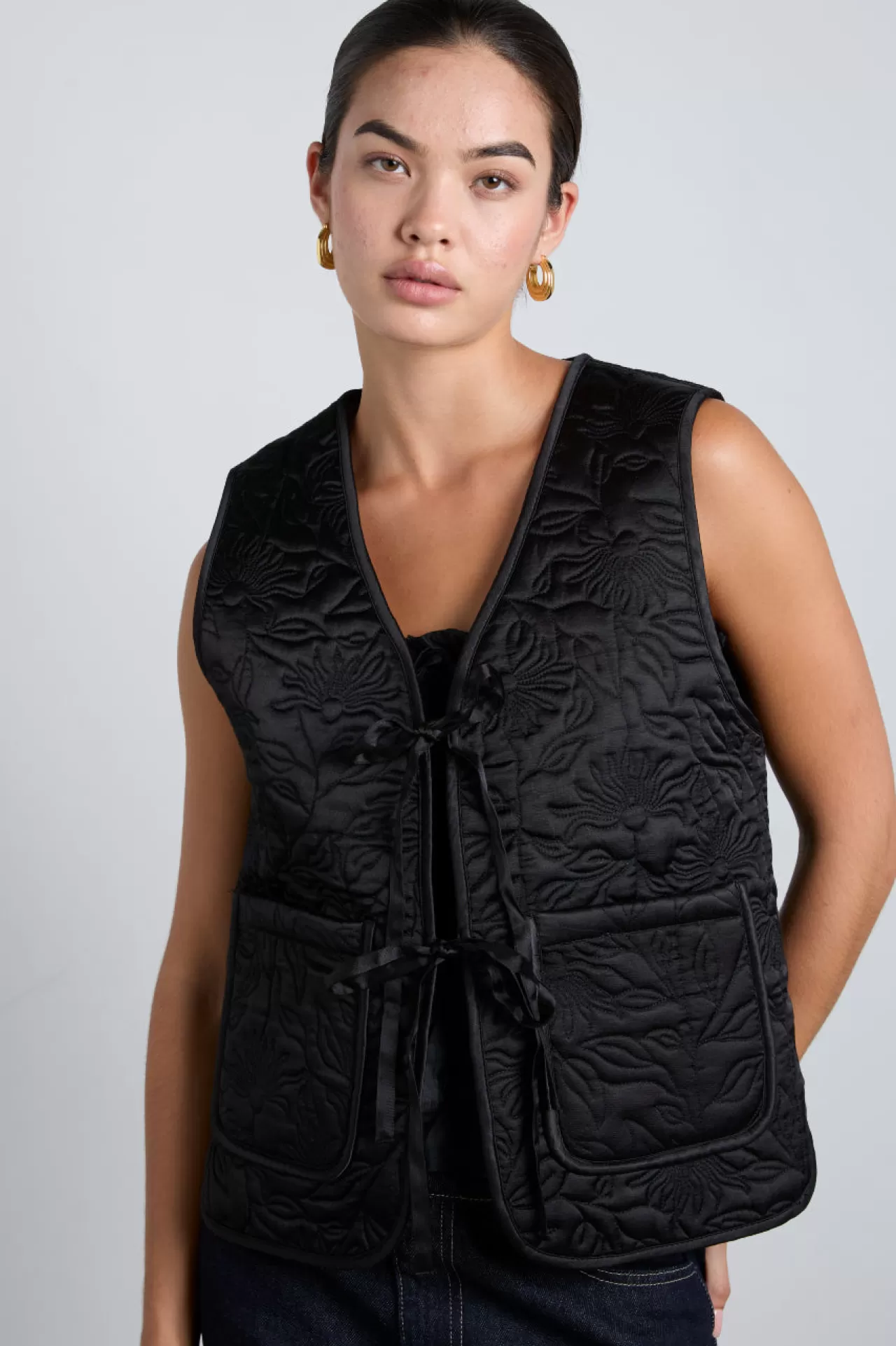 Cheap Damson Madder arte reversible gilet - u0026 pink satin black