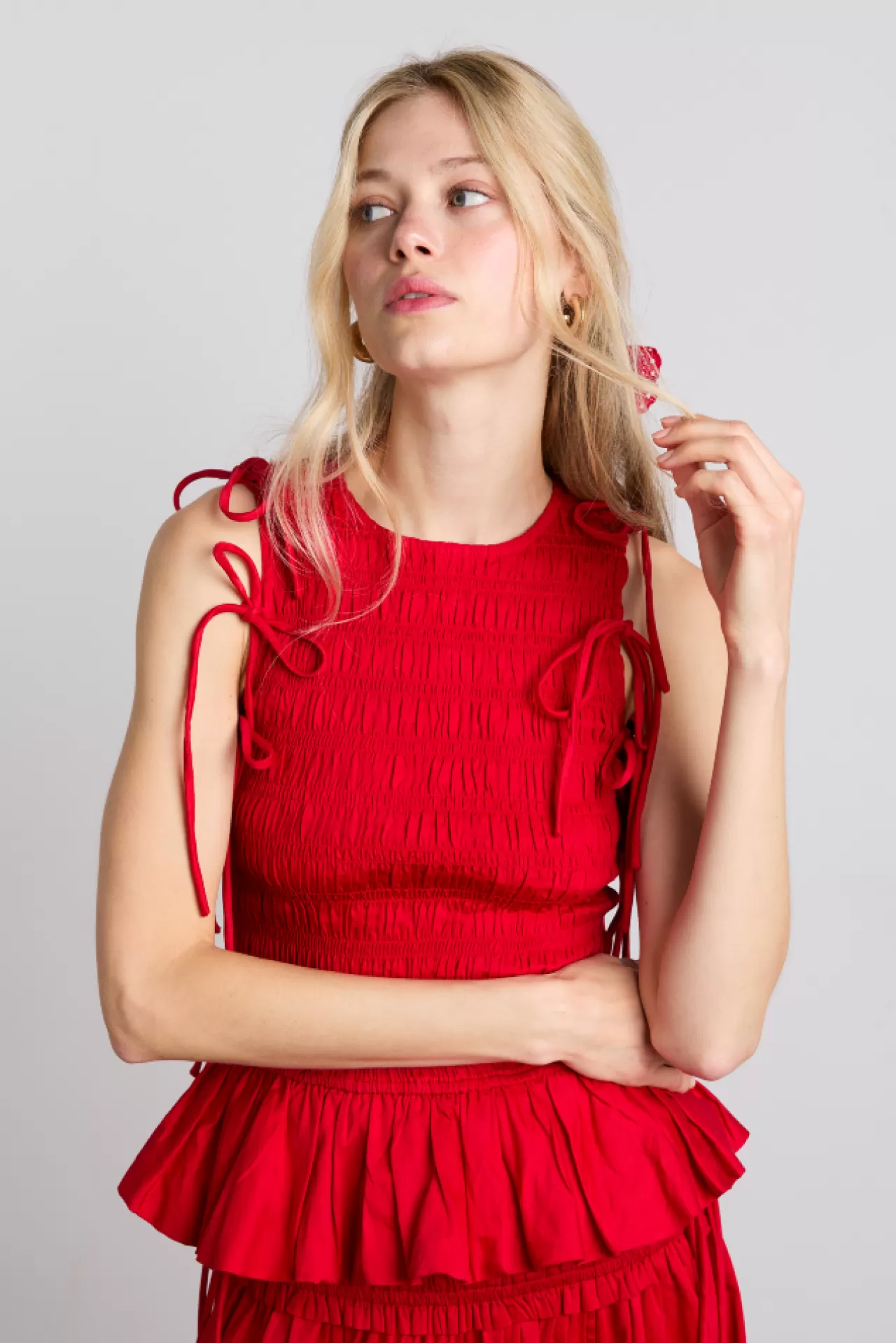 Best Damson Madder becca multi-way blouse - cherry