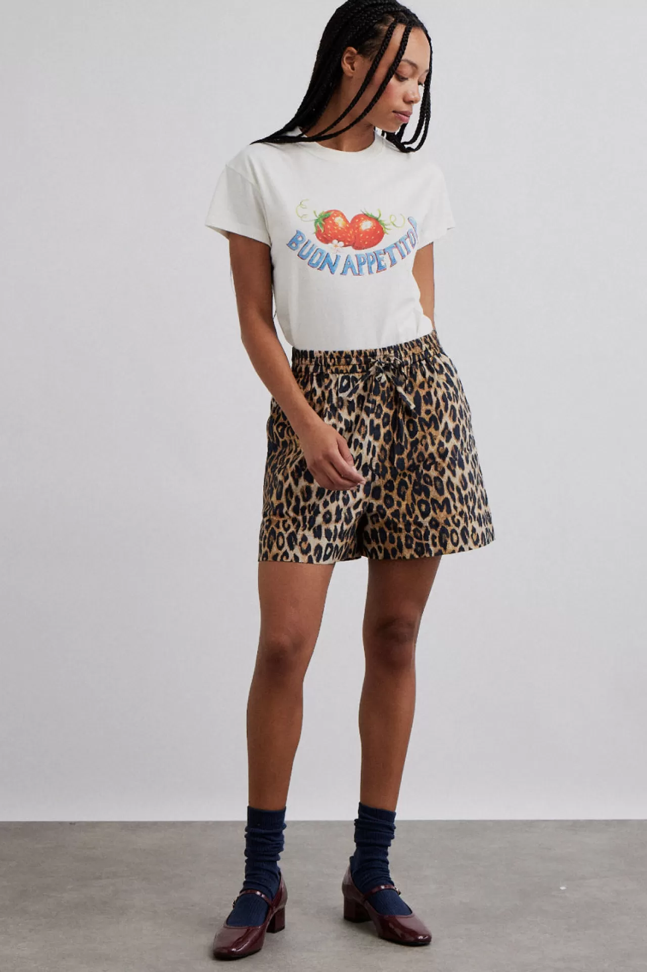Cheap Damson Madder buon appetito shrunken tee offwhite