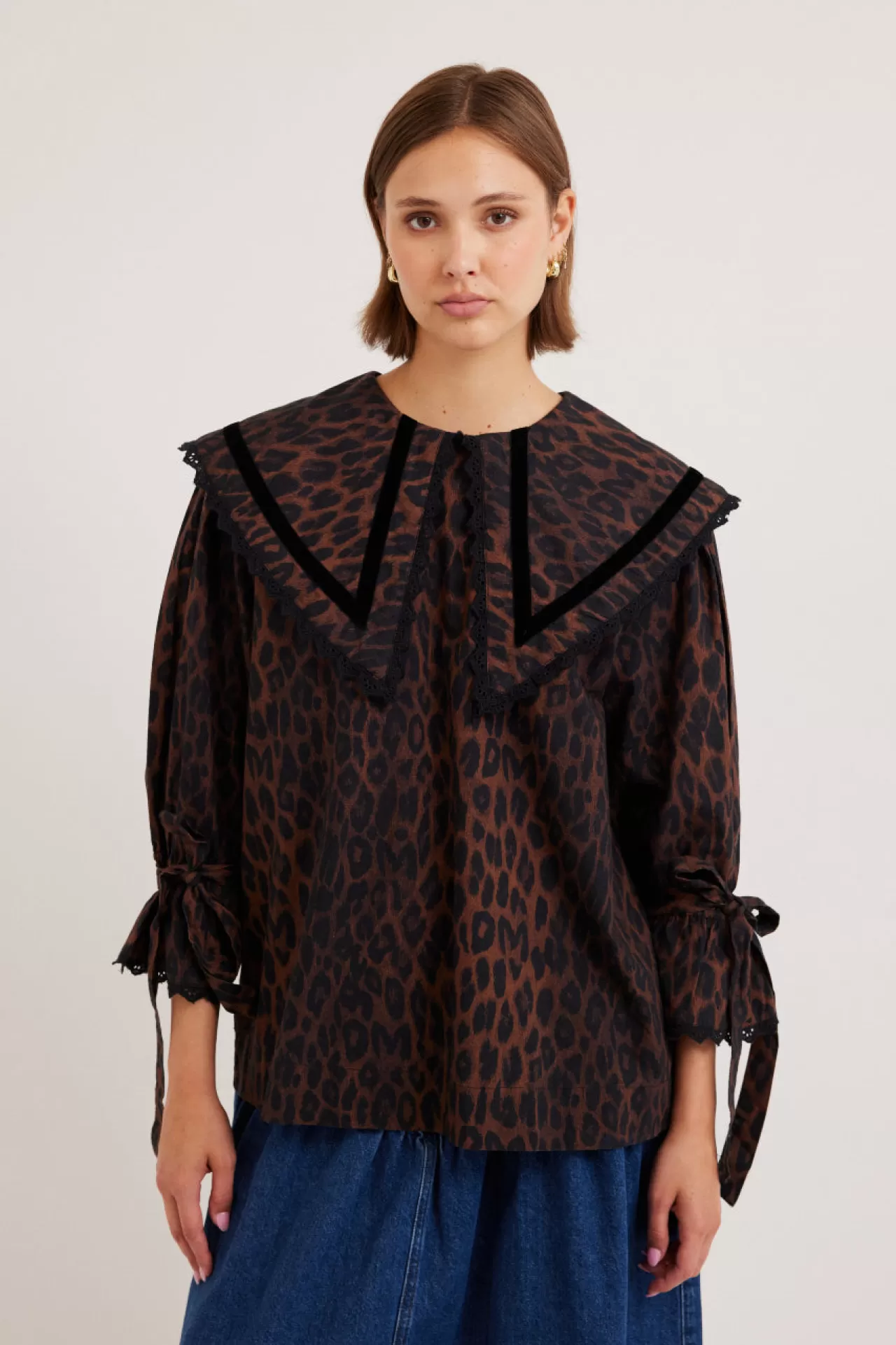 Hot Damson Madder candice blouse - leopard