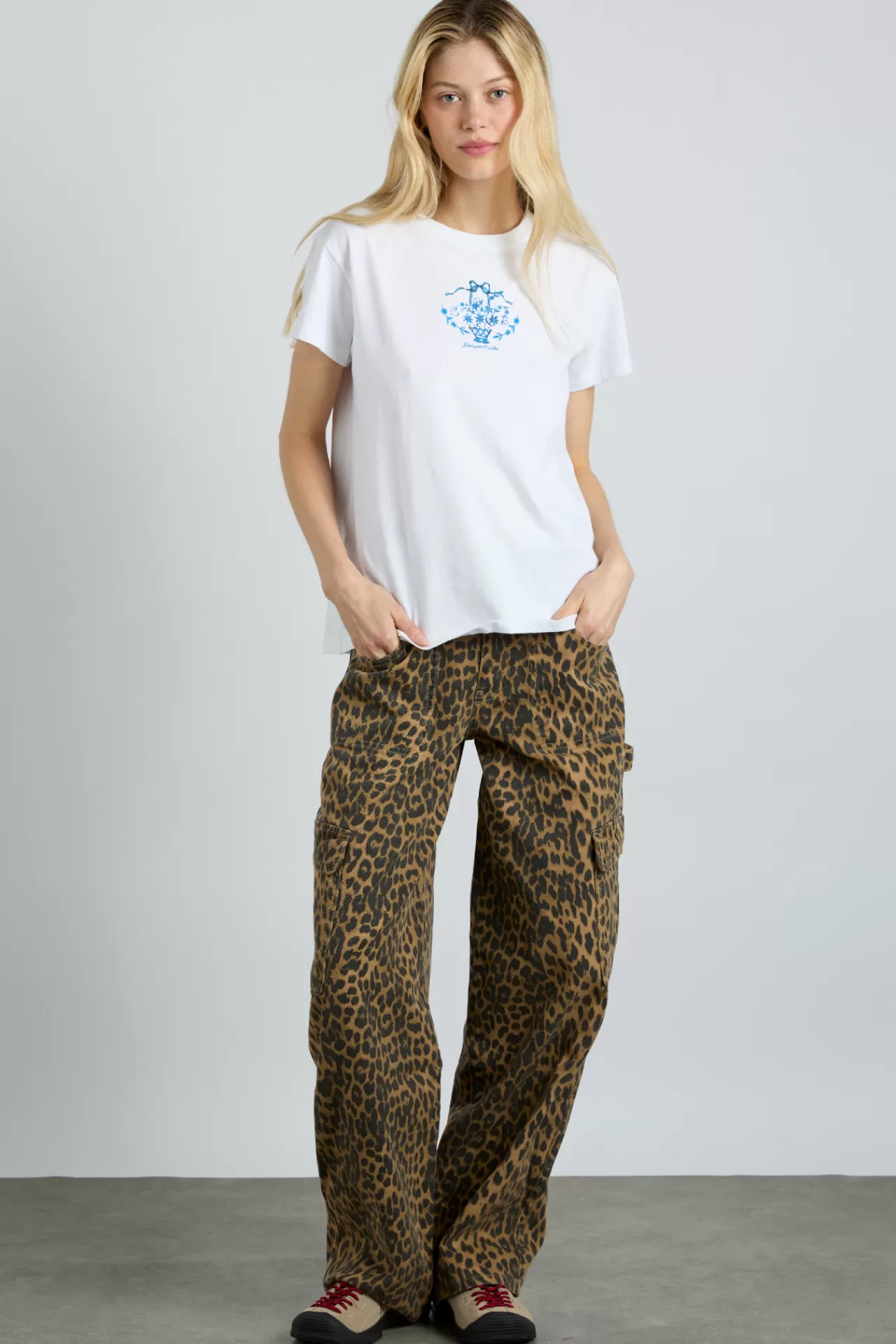 Fashion Damson Madder cargo jeans - leopard