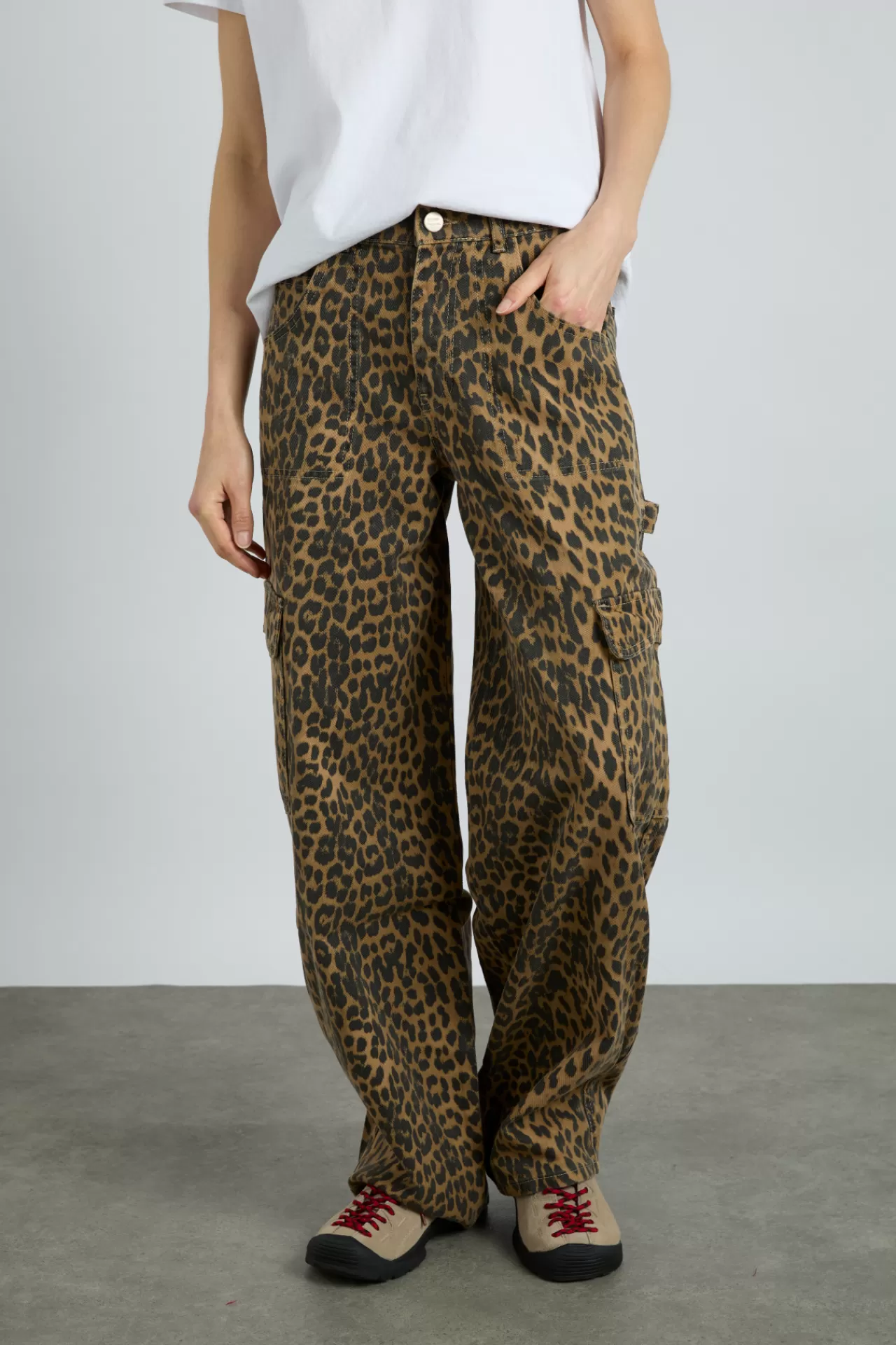 Fashion Damson Madder cargo jeans - leopard