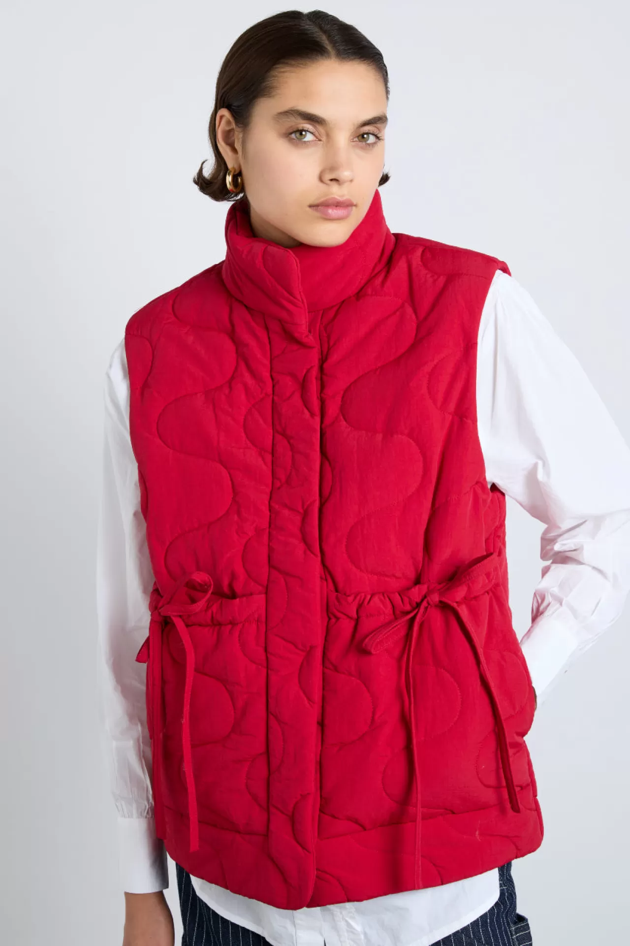 Clearance Damson Madder celeste gilet - chilli red