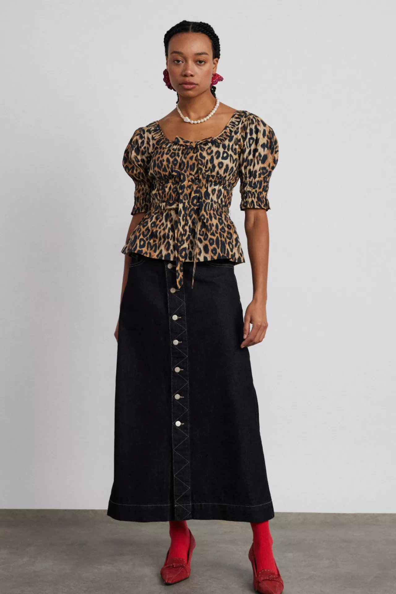 Hot Damson Madder charley denim skirt - dark indigo darkindigo
