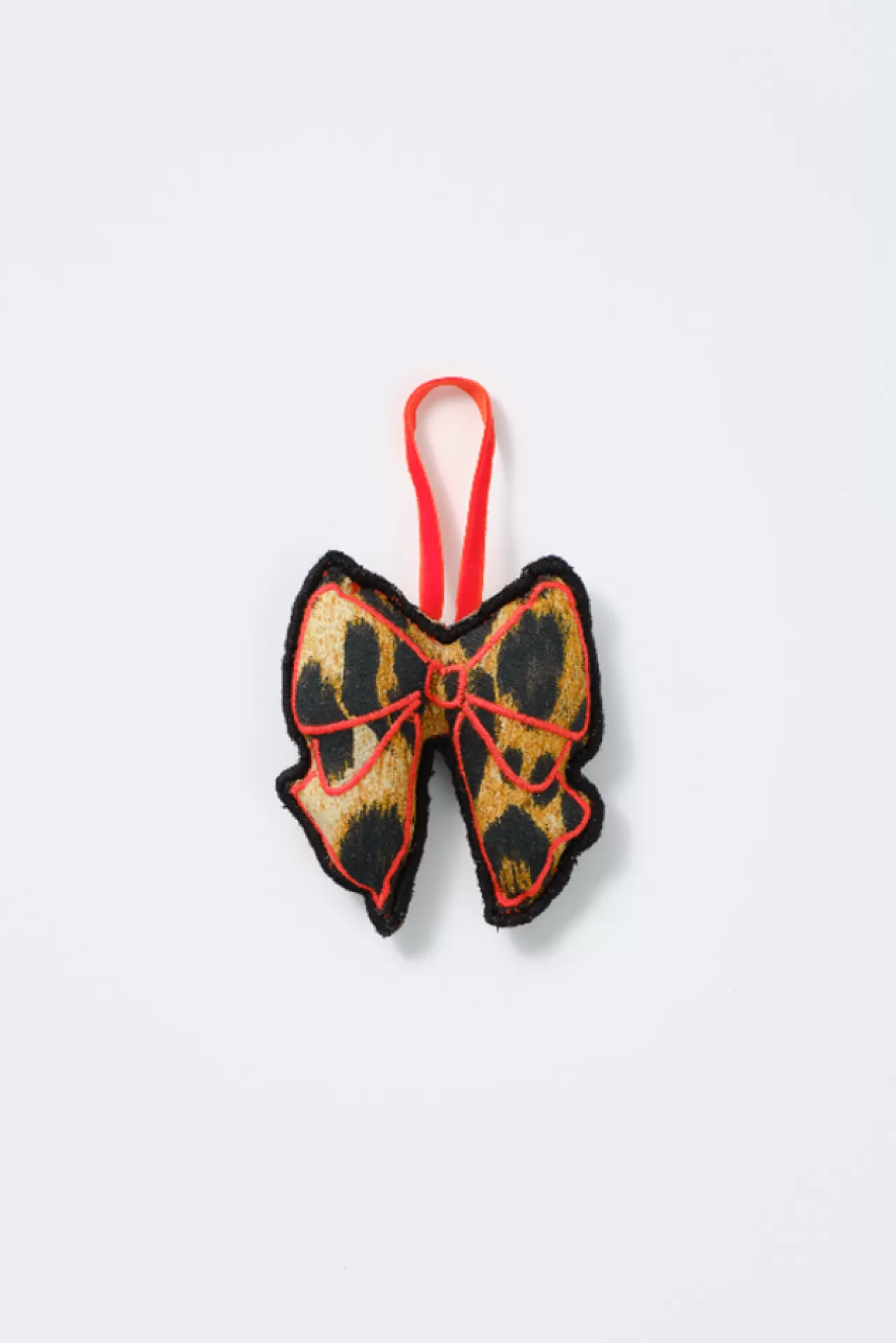 Best Damson Madder christmas tree decoration - bow leopard