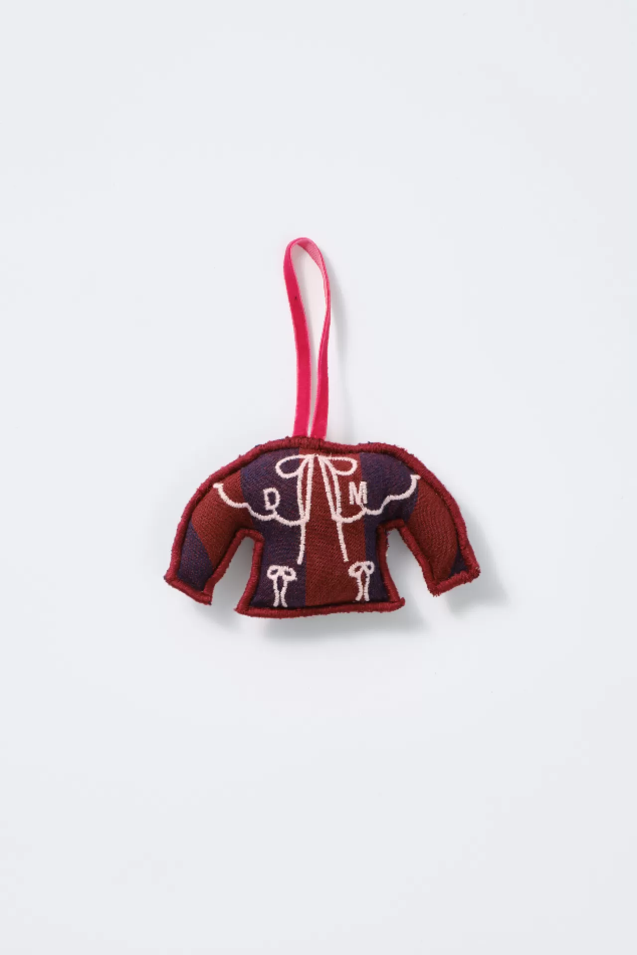 Fashion Damson Madder christmas tree decoration - stripe blouse burgundy