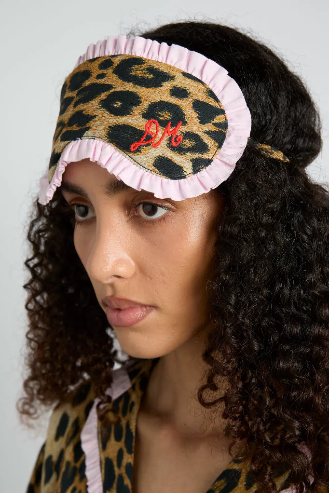 Sale Damson Madder damson pj eye mask - leopard leoaprd