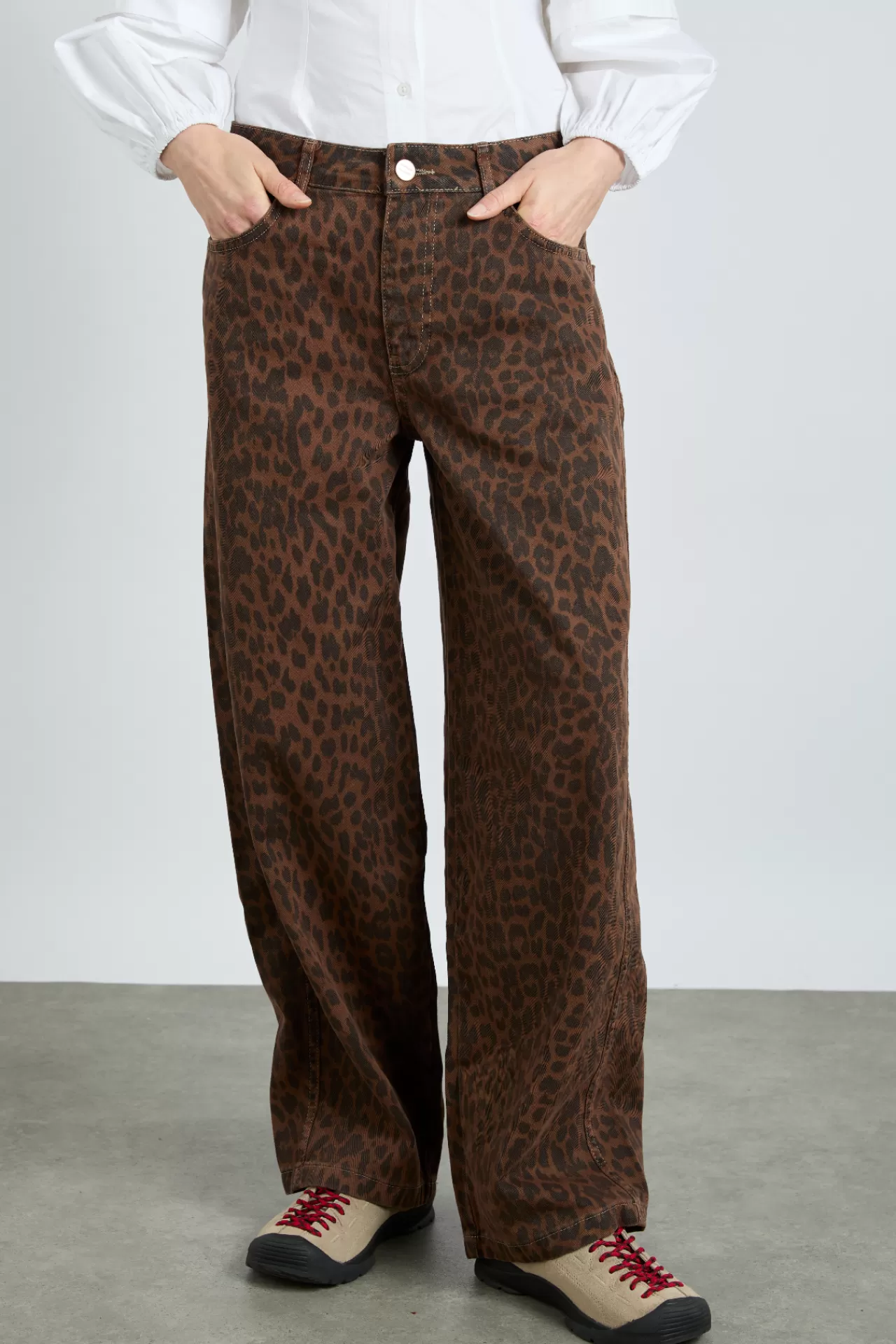 Cheap Damson Madder dion jeans - dark overdye leopard