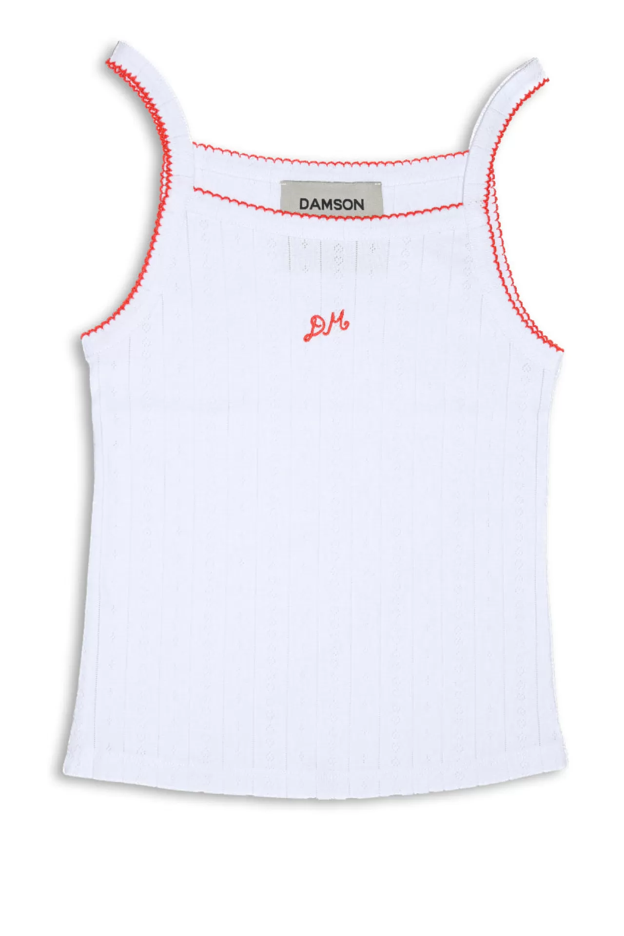 New Damson Madder dm cami top - pointelle white