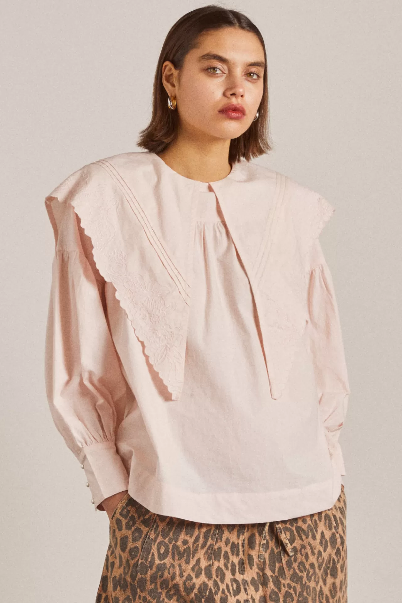 Cheap Damson Madder embroidered candy blouse - pink