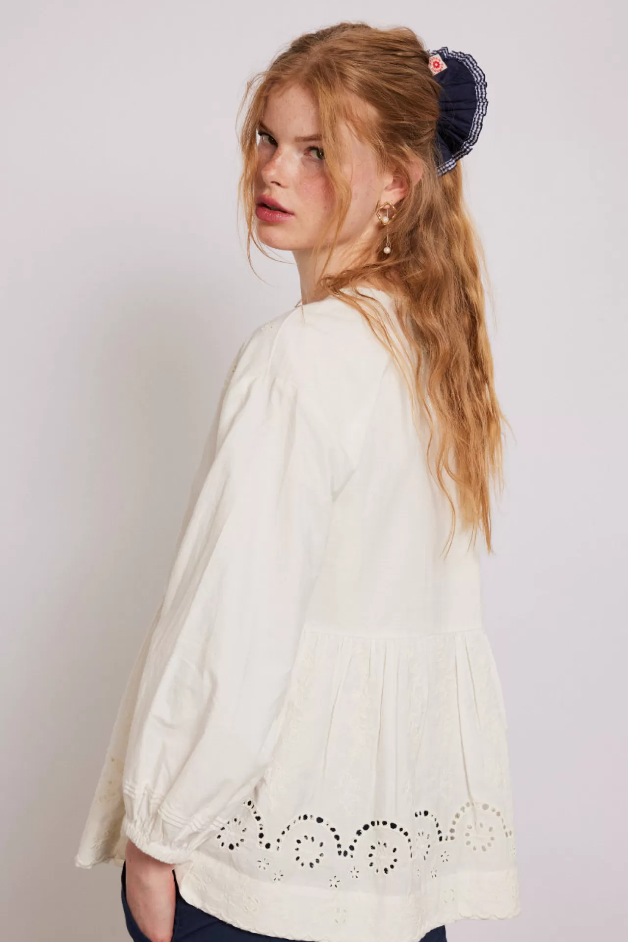 New Damson Madder gretchen blouse - white