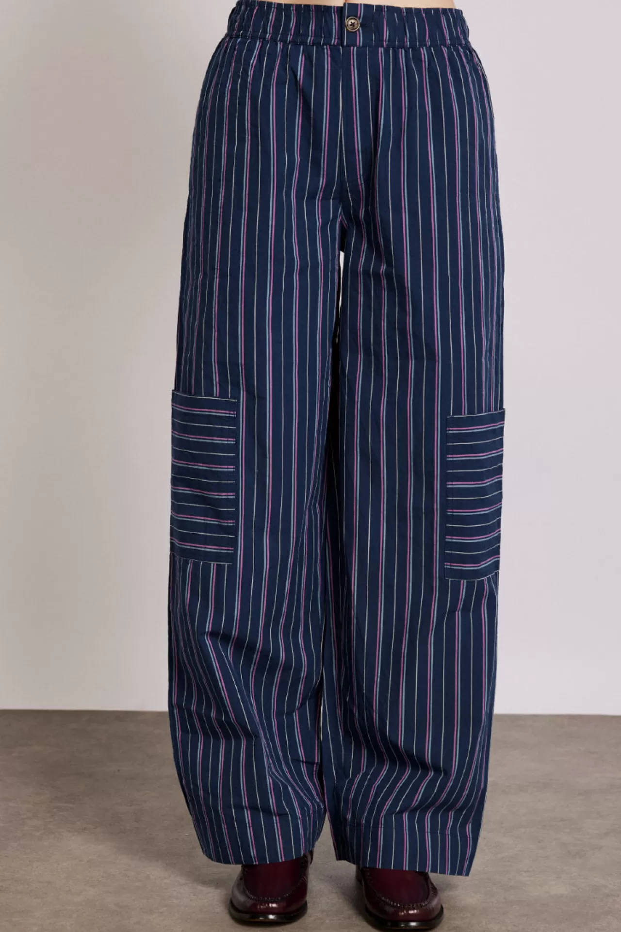 Shop Damson Madder harrison trousers - stripe navy