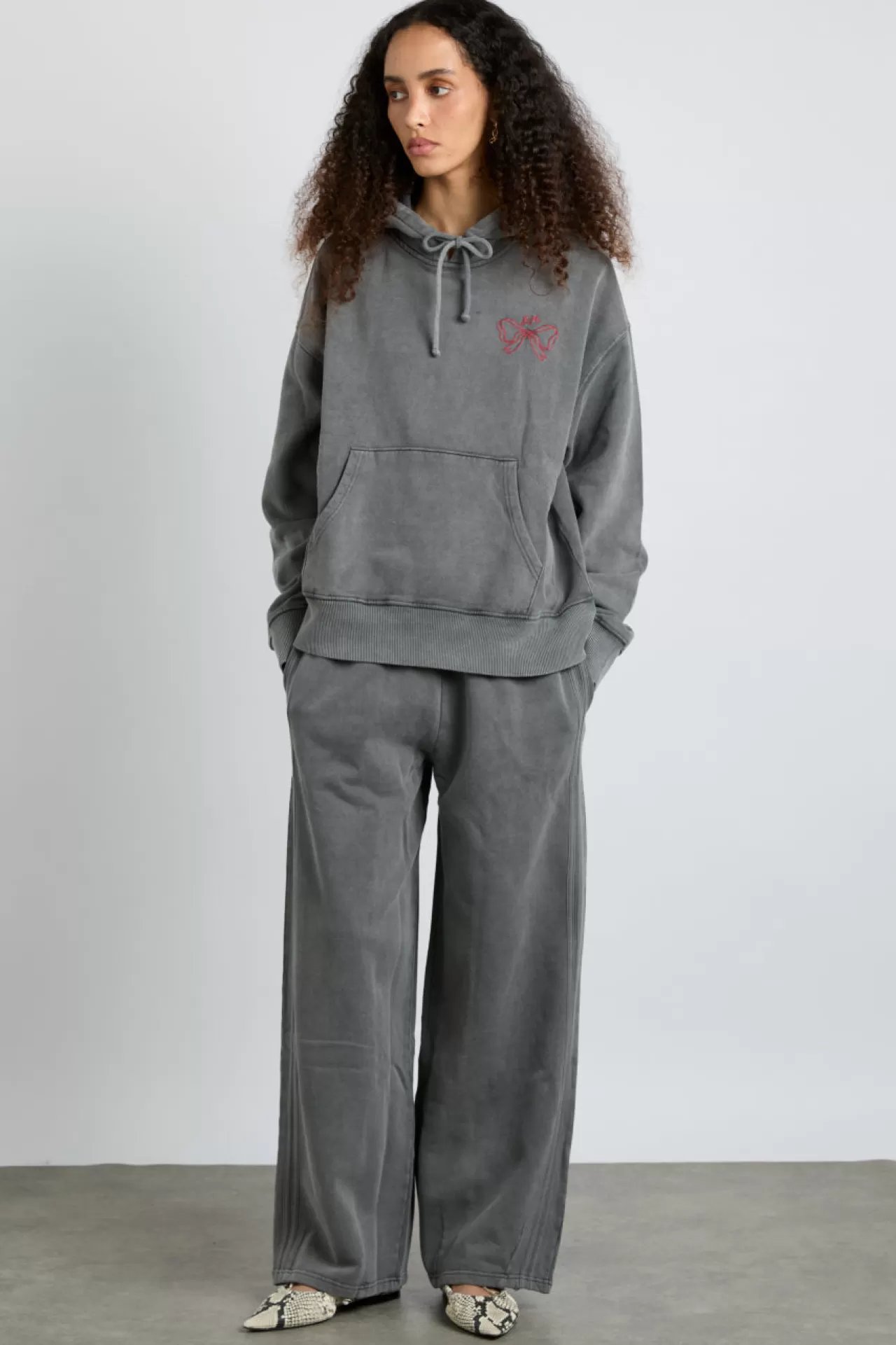 New Damson Madder hayley hoodie - wash grey