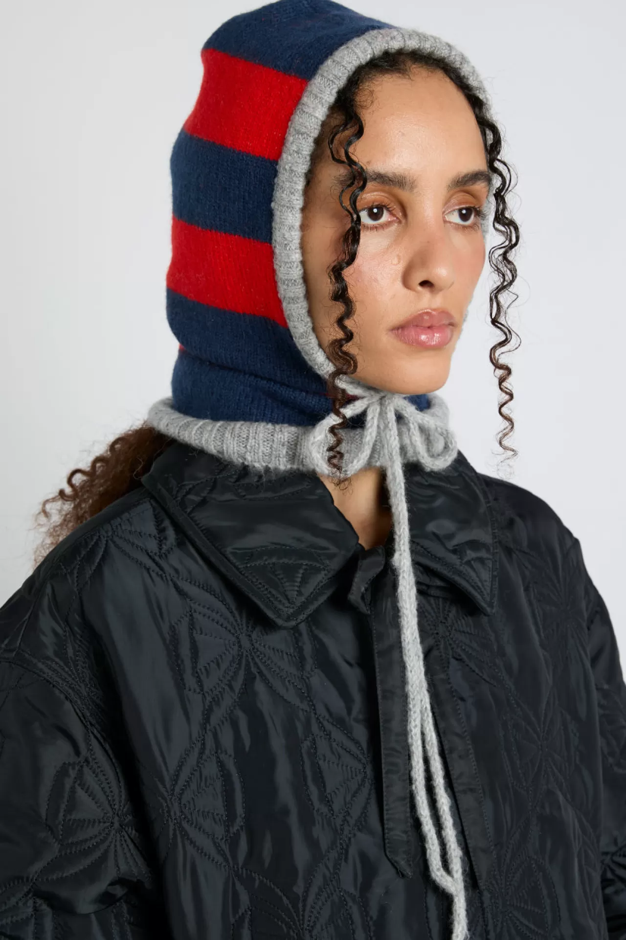 Cheap Damson Madder hood in red u0026 navy with grey tie