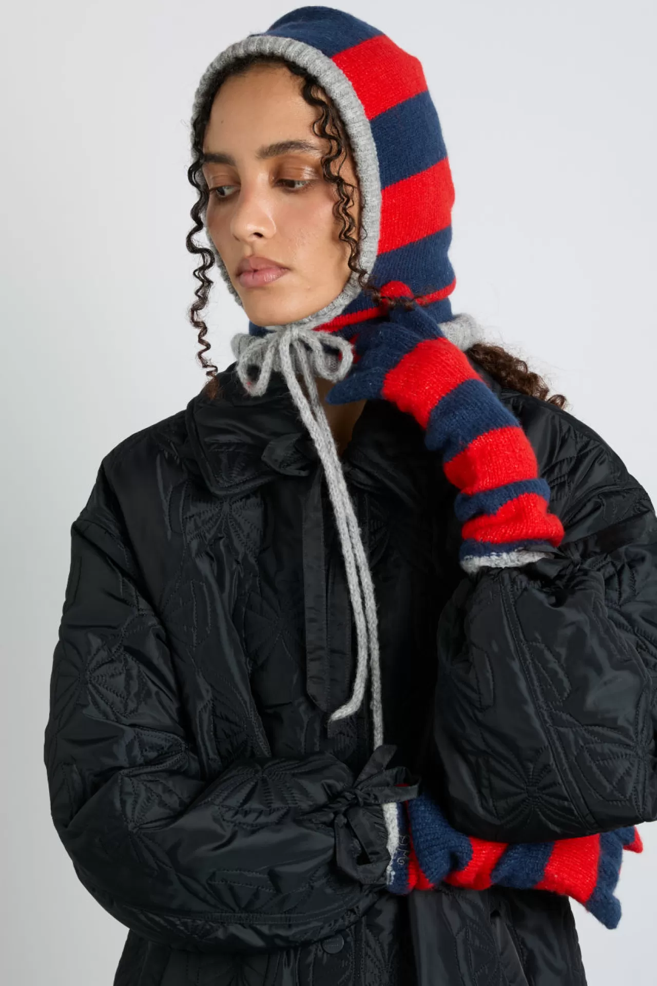 Cheap Damson Madder hood in red u0026 navy with grey tie