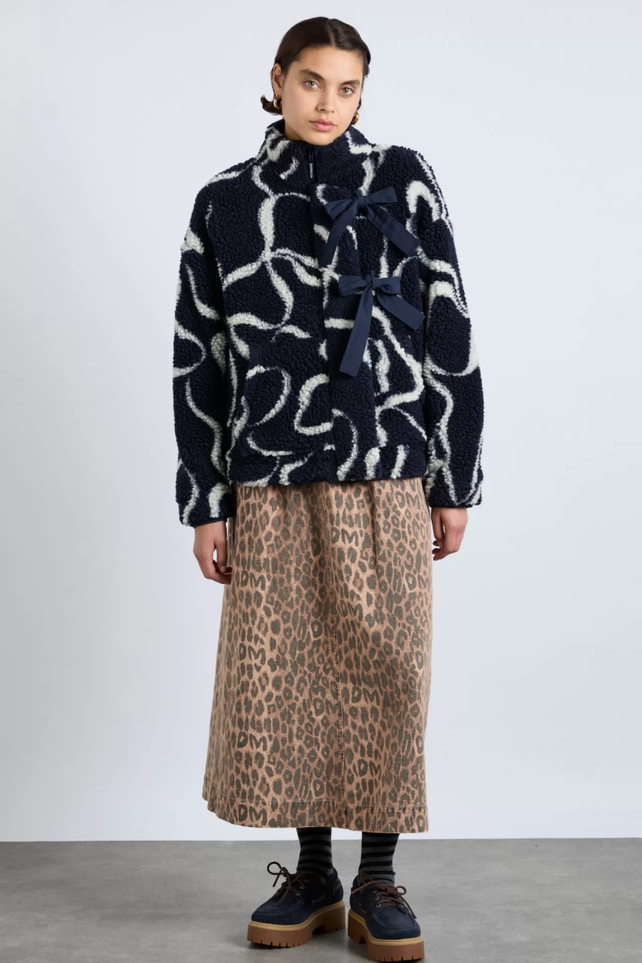 Store Damson Madder ingrid borg jacket- bows navy