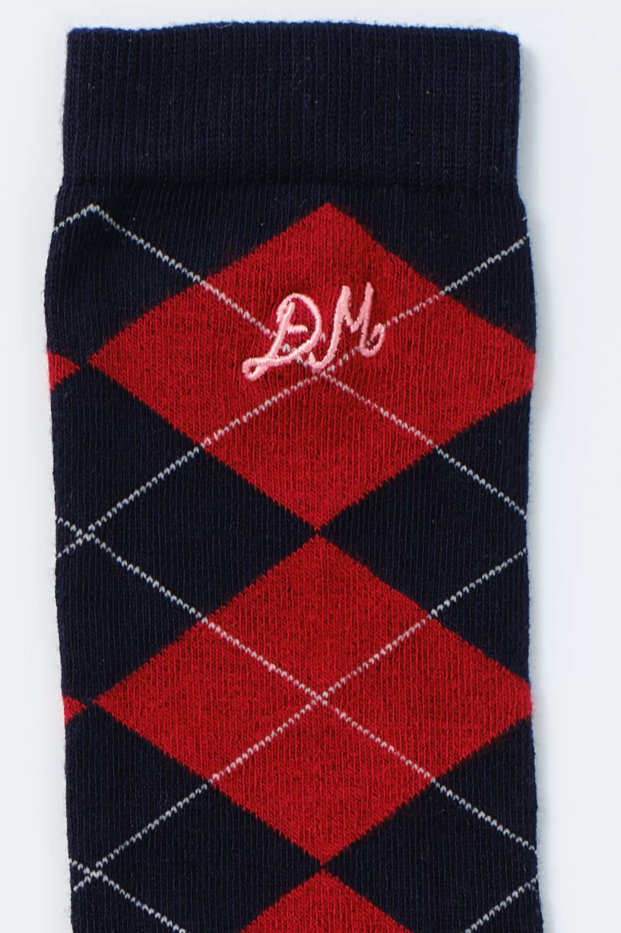Best Damson Madder knee length socks - argyle navy