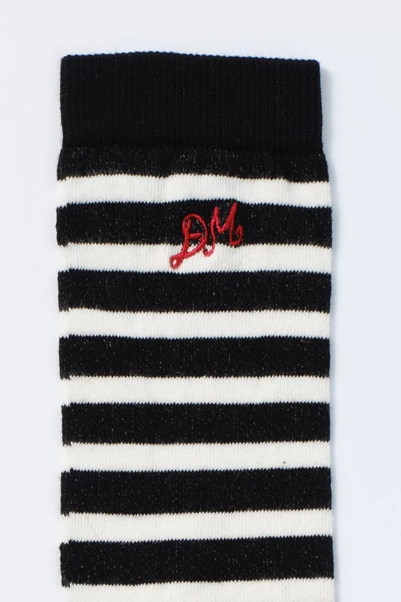 Flash Sale Damson Madder knee length socks - black u0026 white stripe black/white