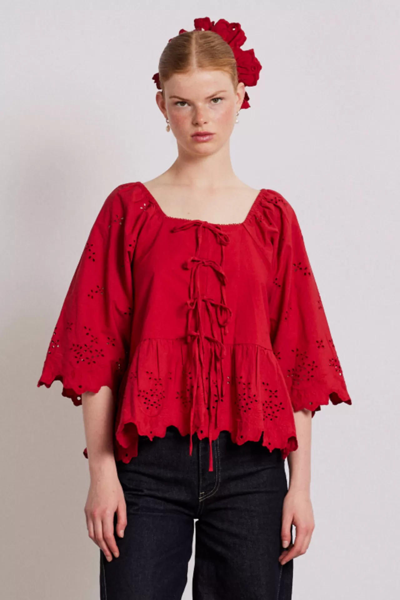 Best Sale Damson Madder lana blouse - red