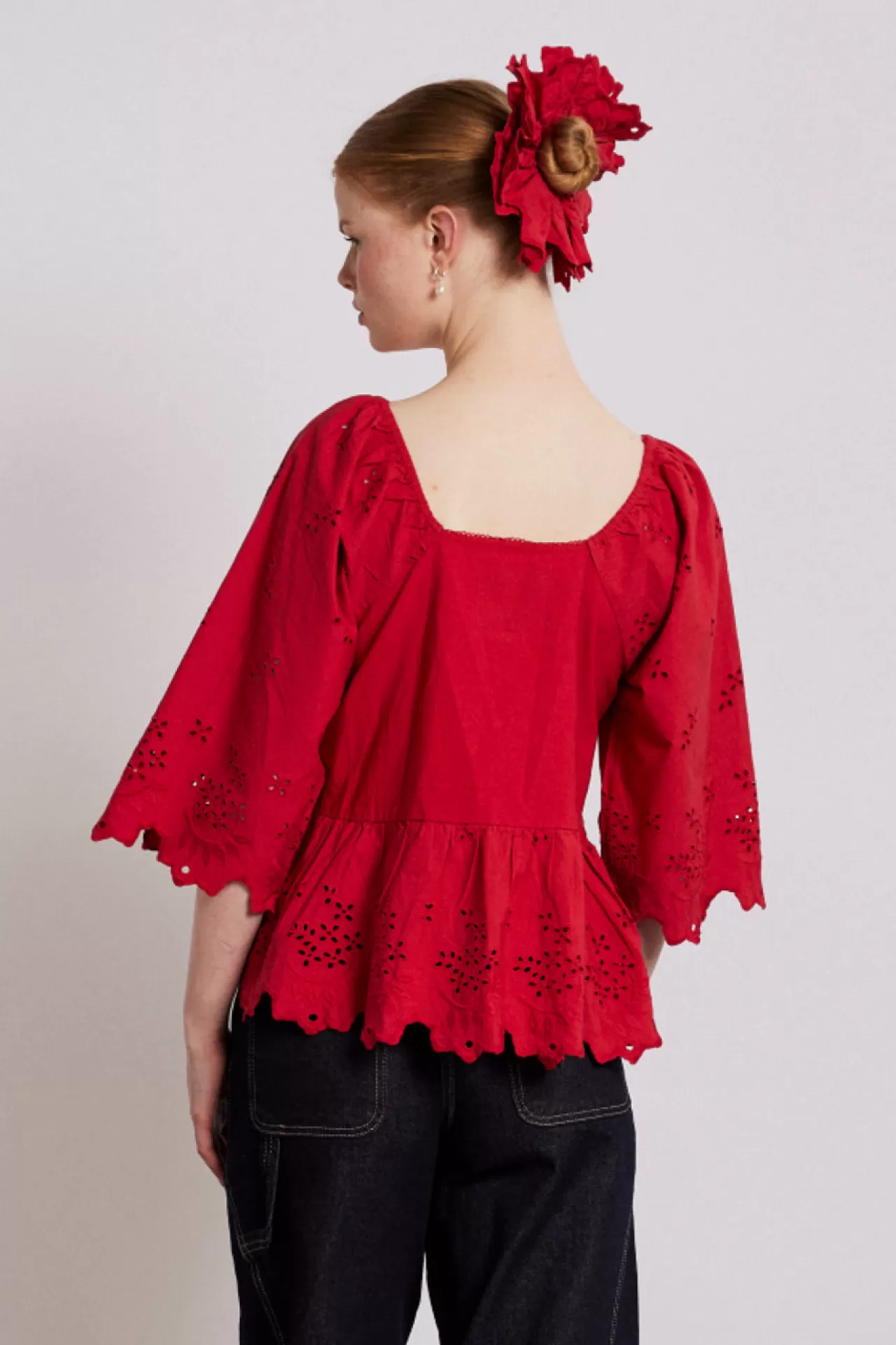 Best Sale Damson Madder lana blouse - red