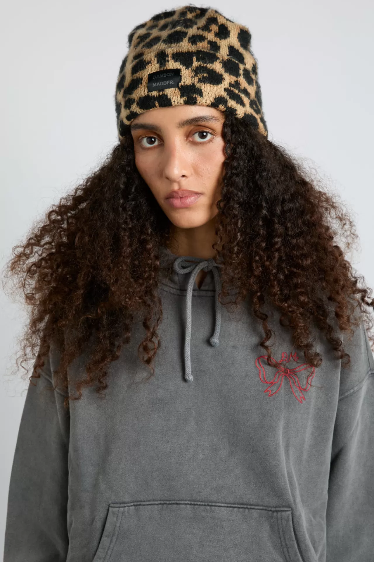 Cheap Damson Madder leopard knit beanie multi