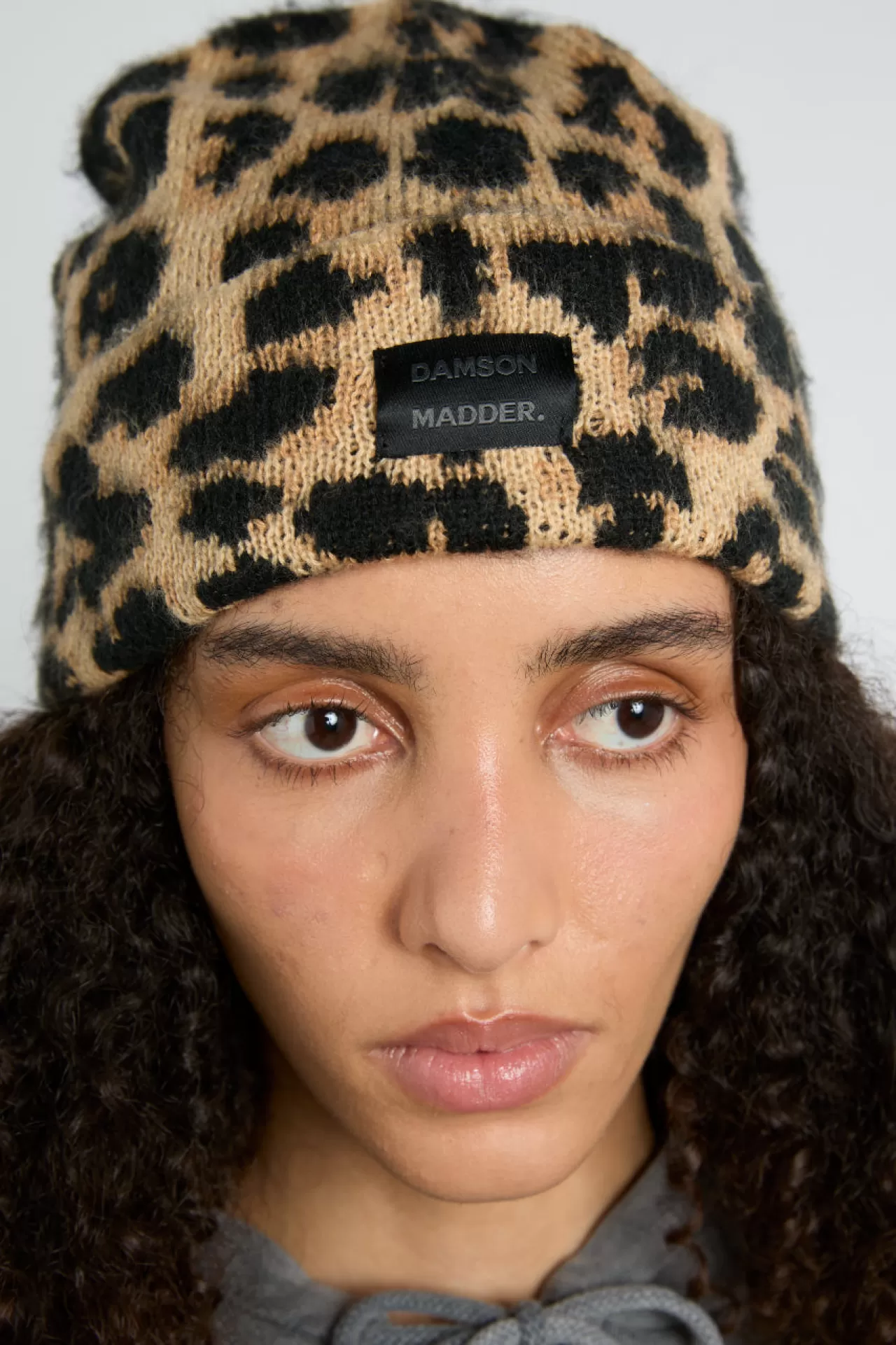 Cheap Damson Madder leopard knit beanie multi