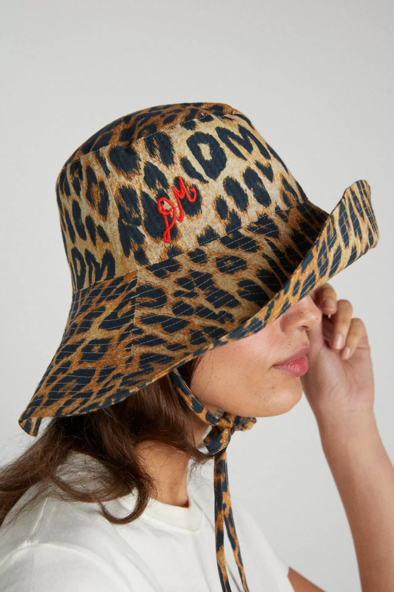 New Damson Madder print sunhat leopard