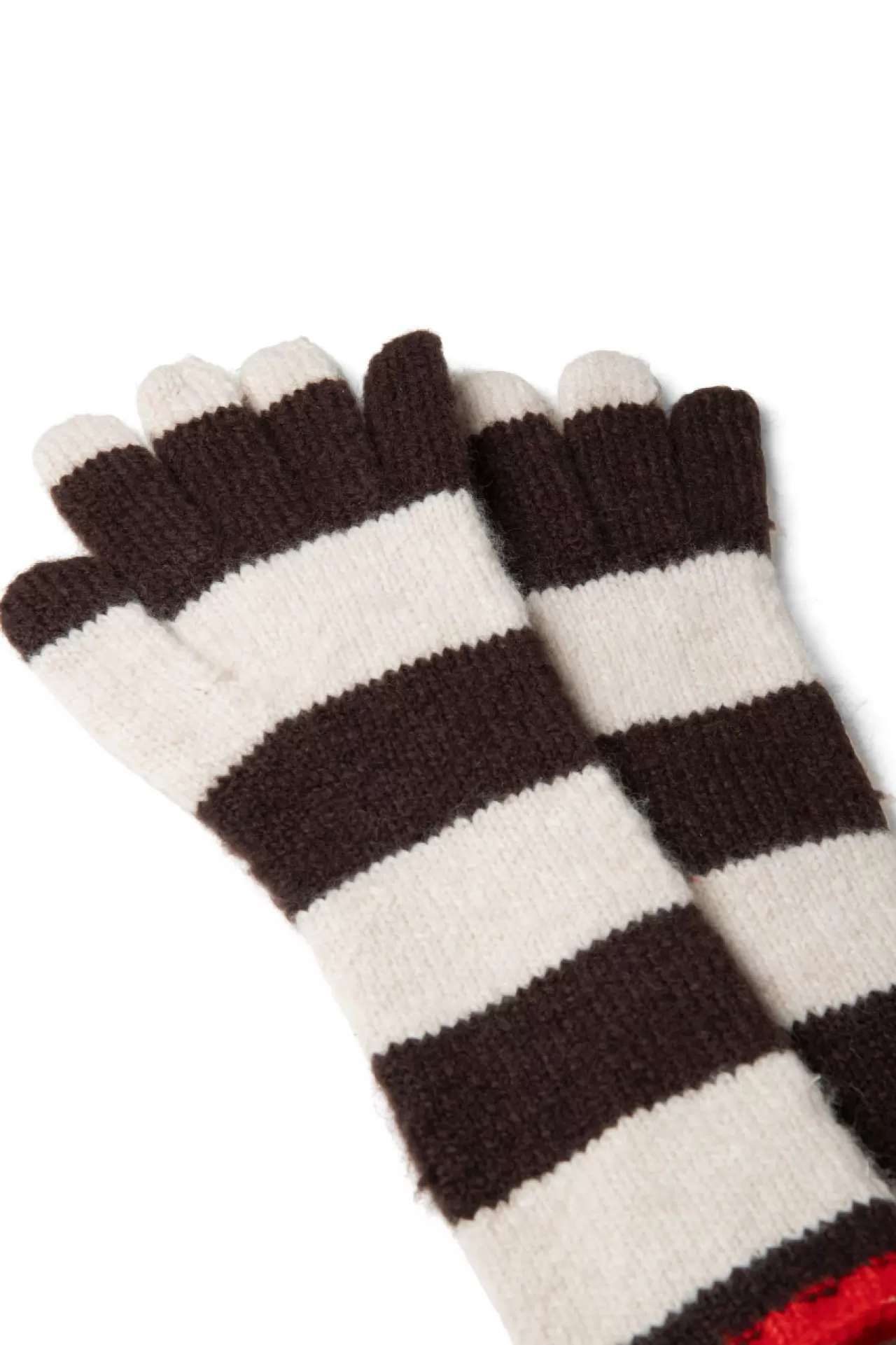 Sale Damson Madder long gloves in choc u0026 ecru stripe