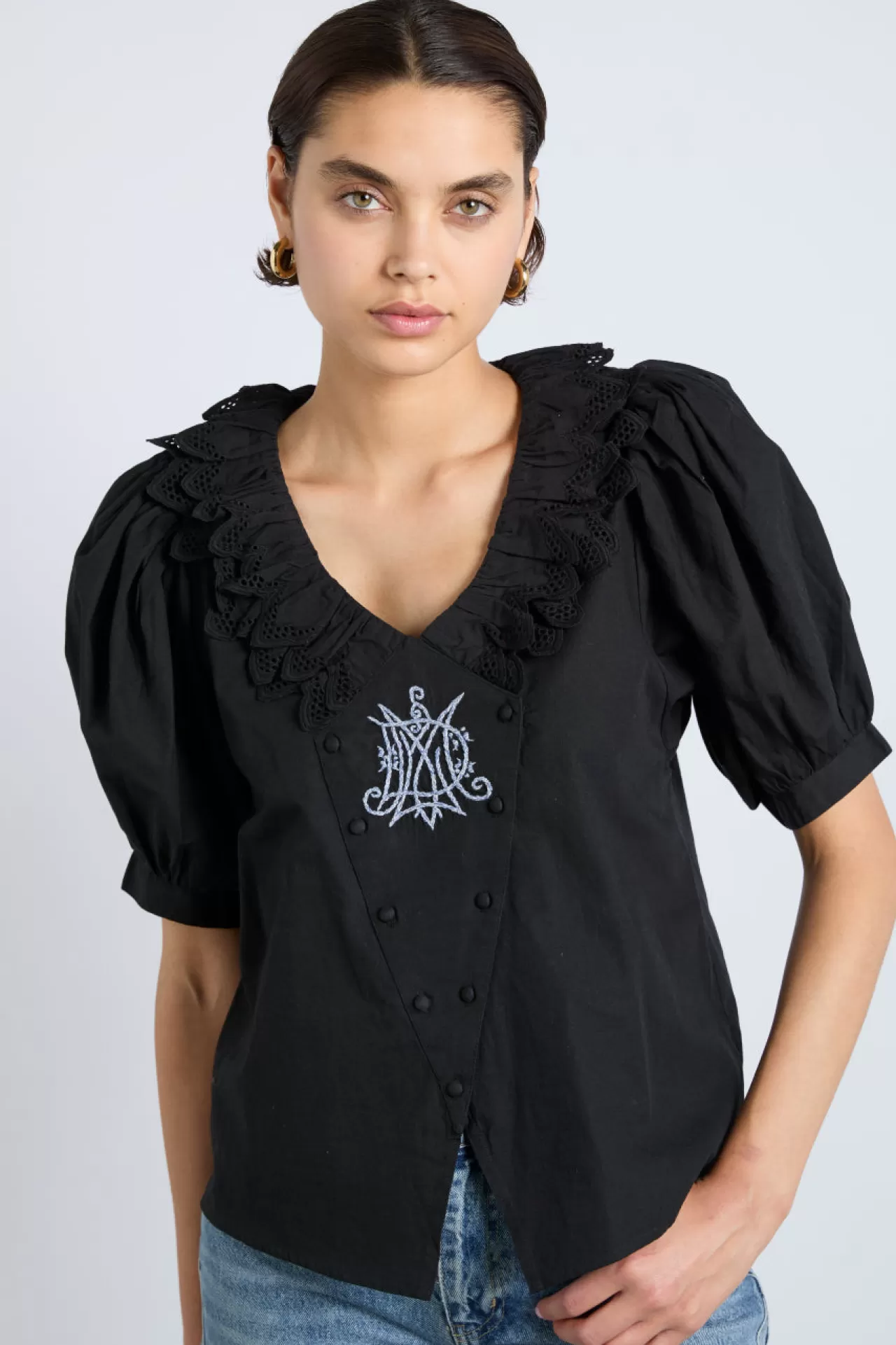Outlet Damson Madder lottie blouse - black