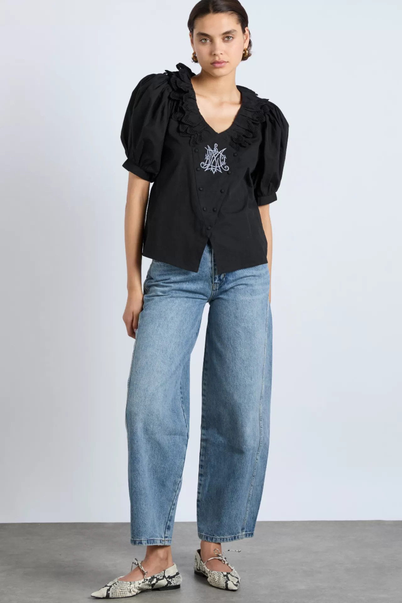 Outlet Damson Madder lottie blouse - black