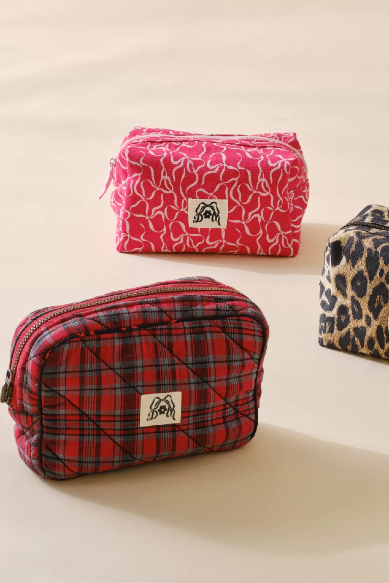Best Damson Madder make up bag - check red