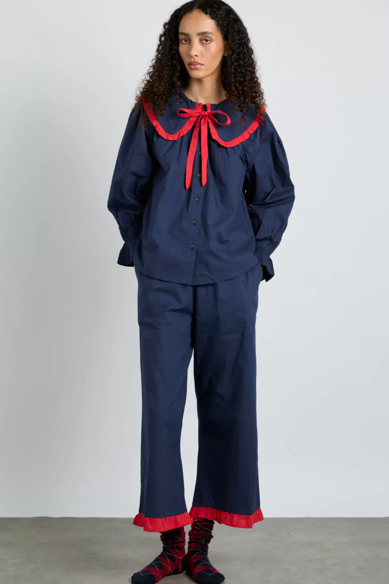 Sale Damson Madder maria pj set- /red navy