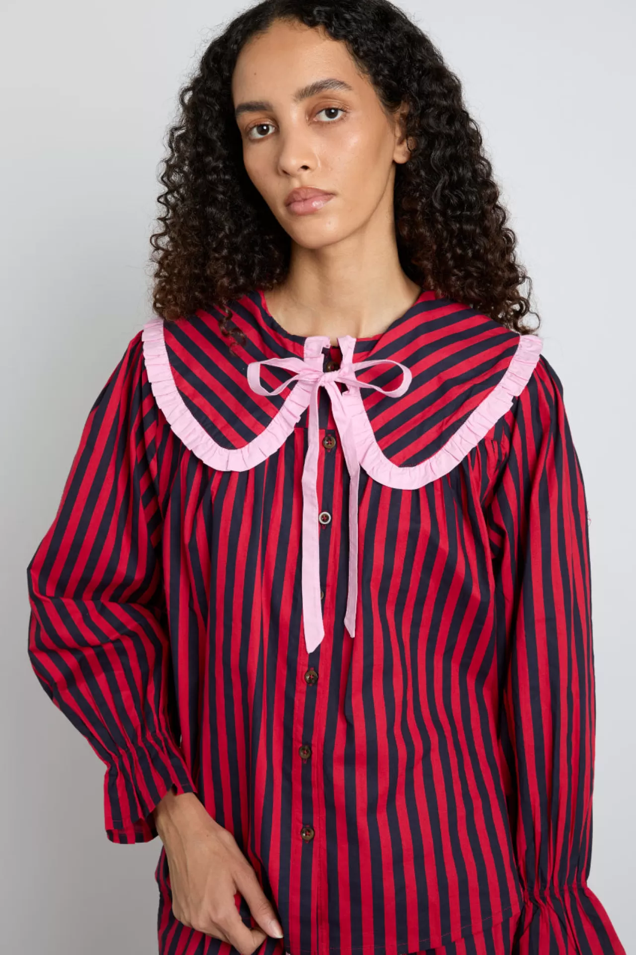 Flash Sale Damson Madder maria pj set- red/navy stripe red/navy