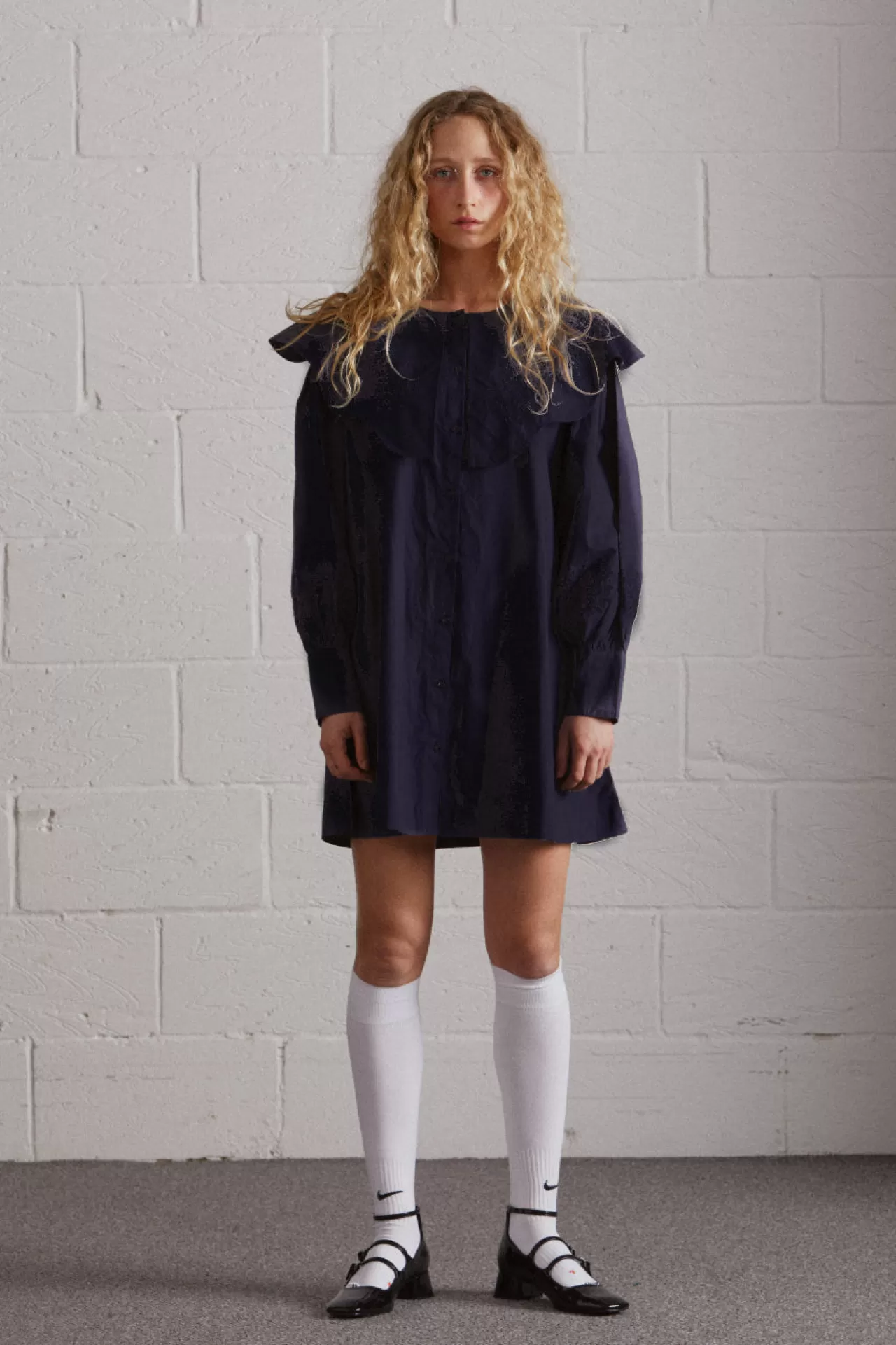 Sale Damson Madder mimi mini dress - broderie navy