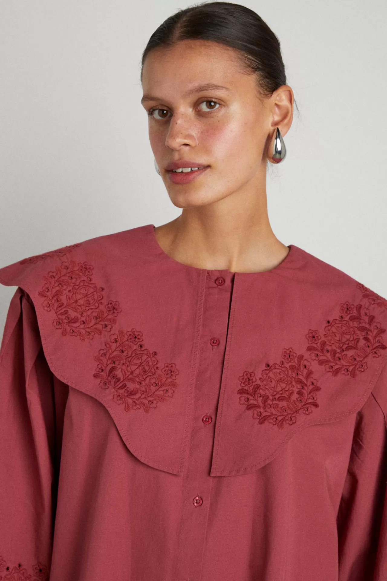 Sale Damson Madder mimi mini dress - broderie plum