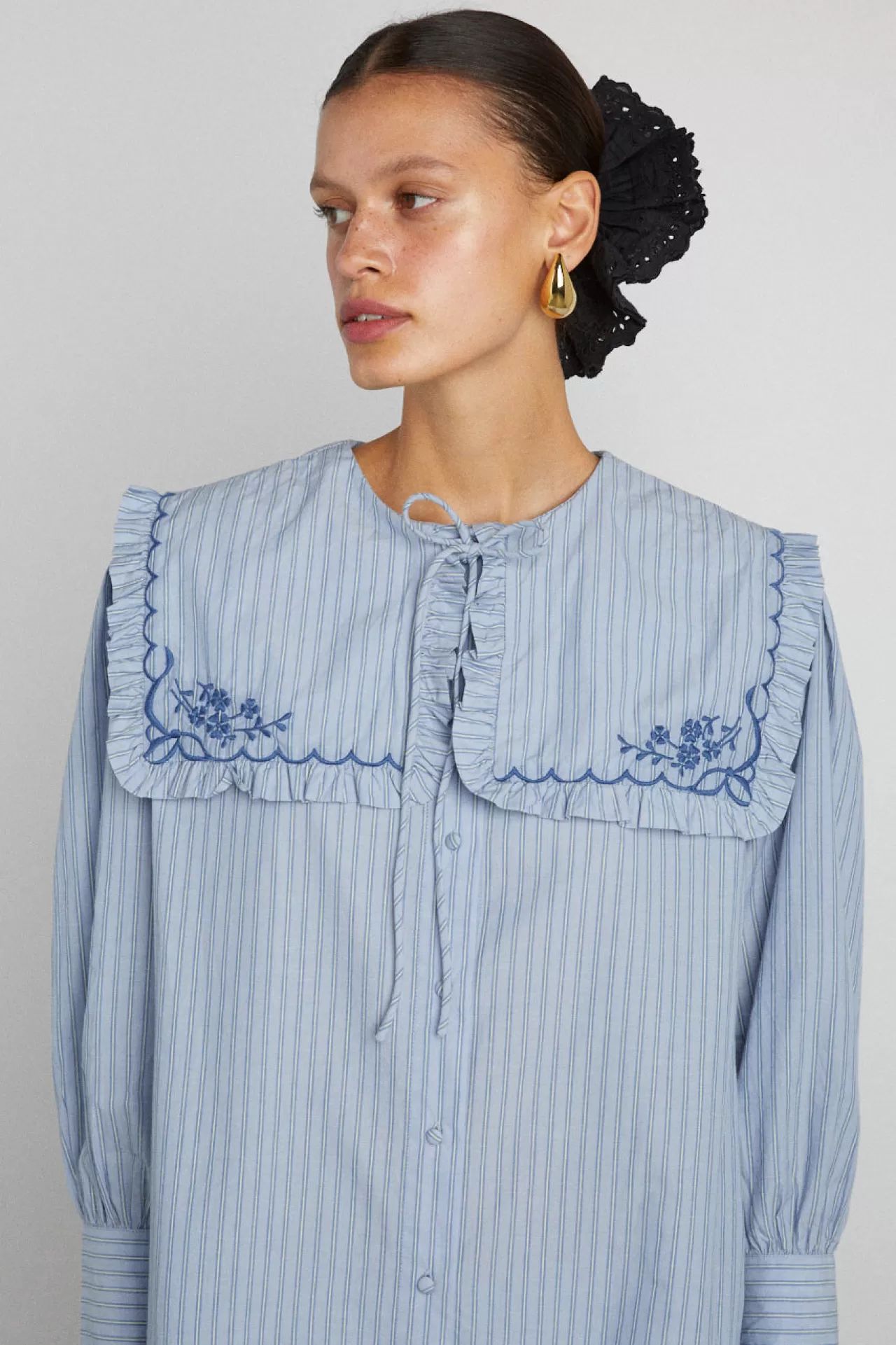 Online Damson Madder nordine square collar blouse - stripe blue