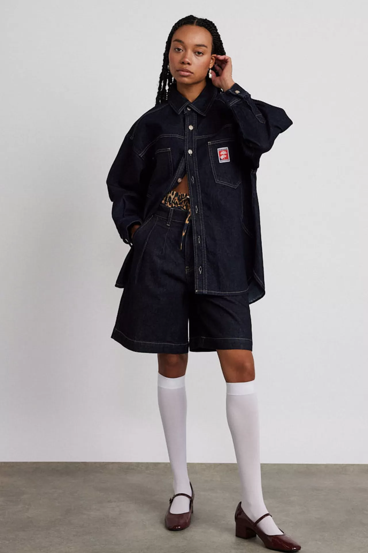Store Damson Madder nova oversized shacket - indigo darkindigo