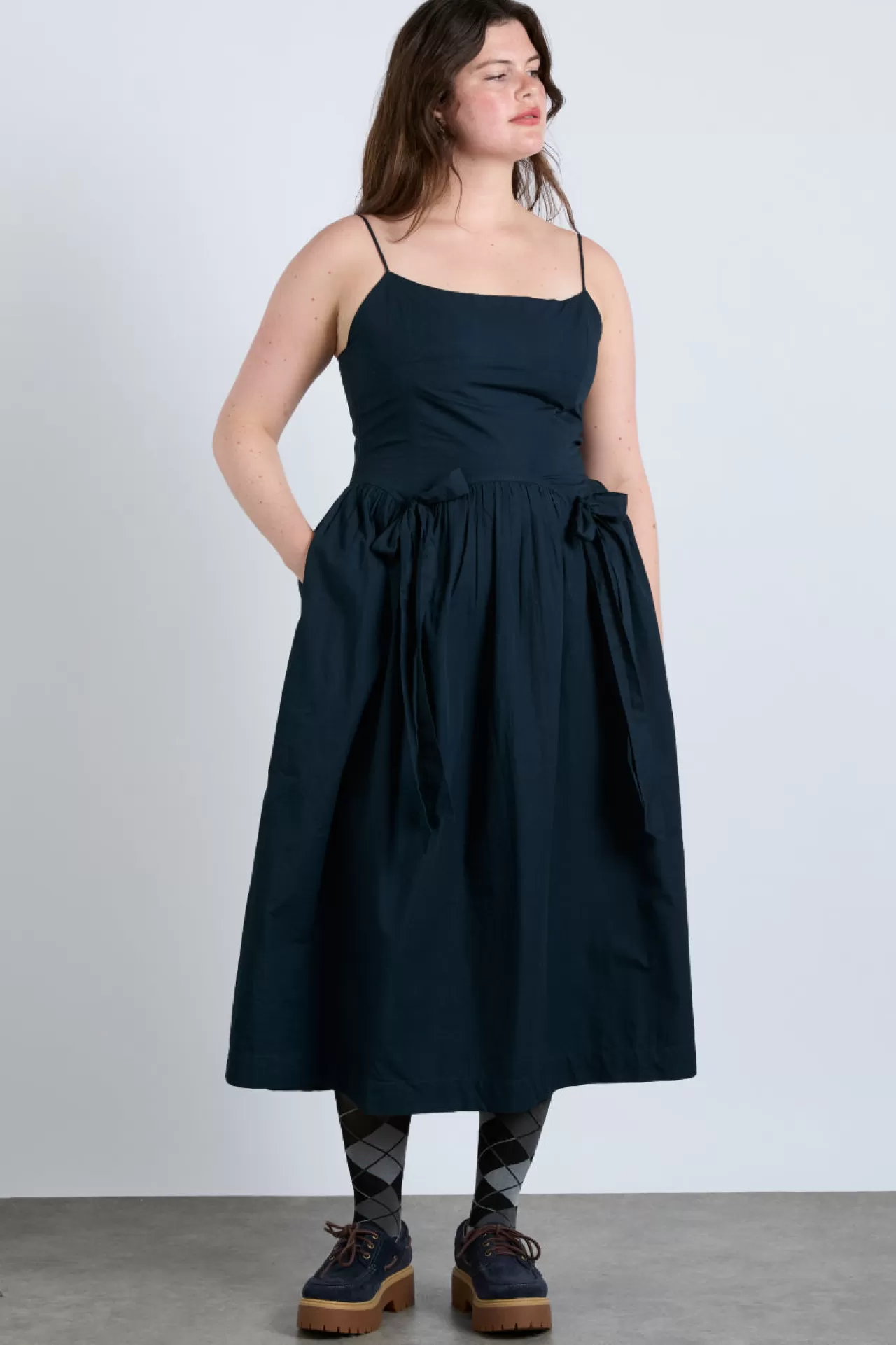 Clearance Damson Madder penelope apron dress - navy