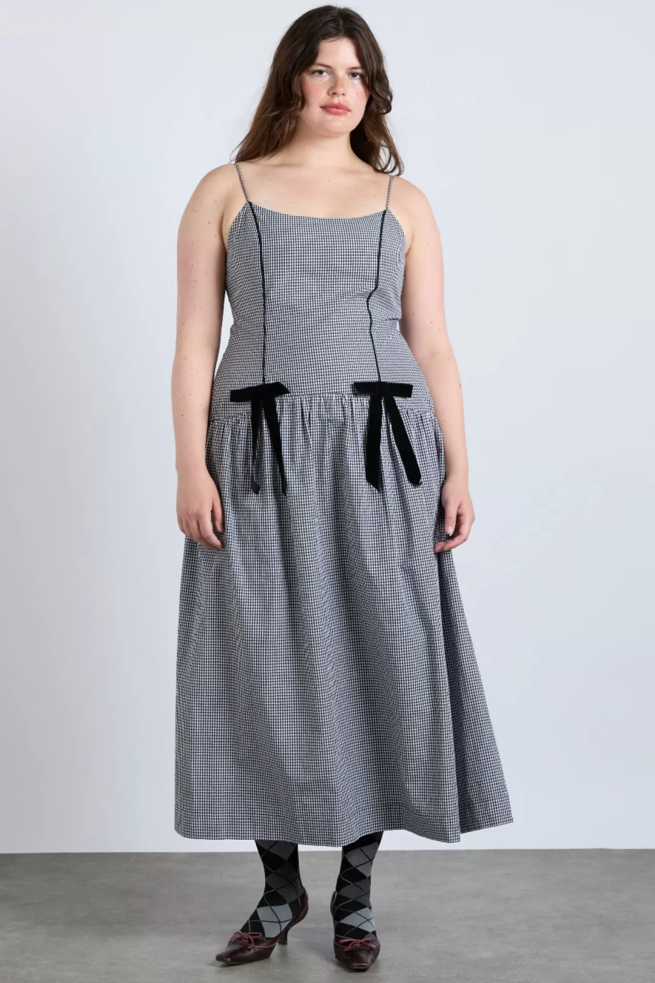 Flash Sale Damson Madder persephone midi dress - gingham black