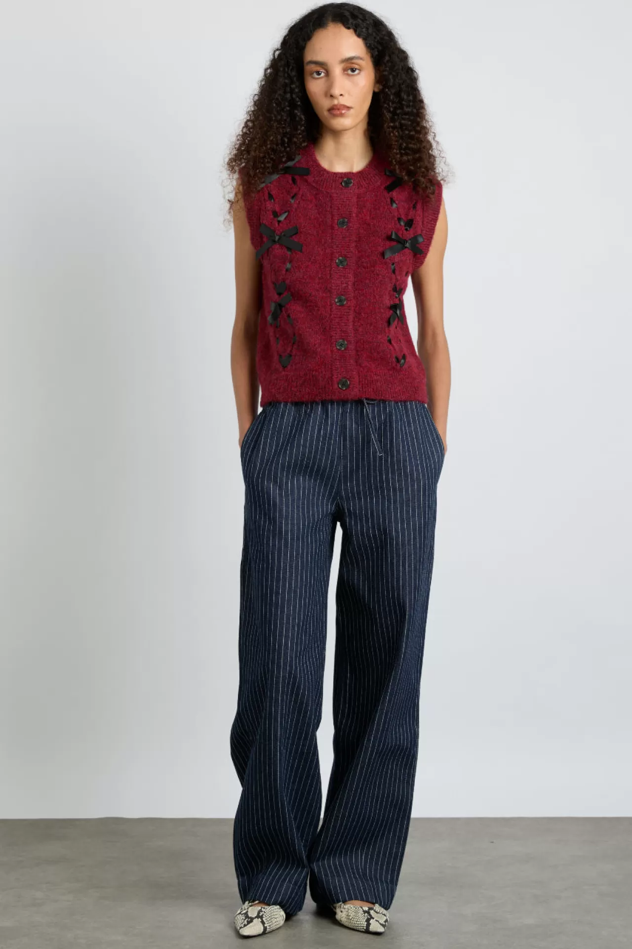 Sale Damson Madder rafe jeans - pin stripe navy