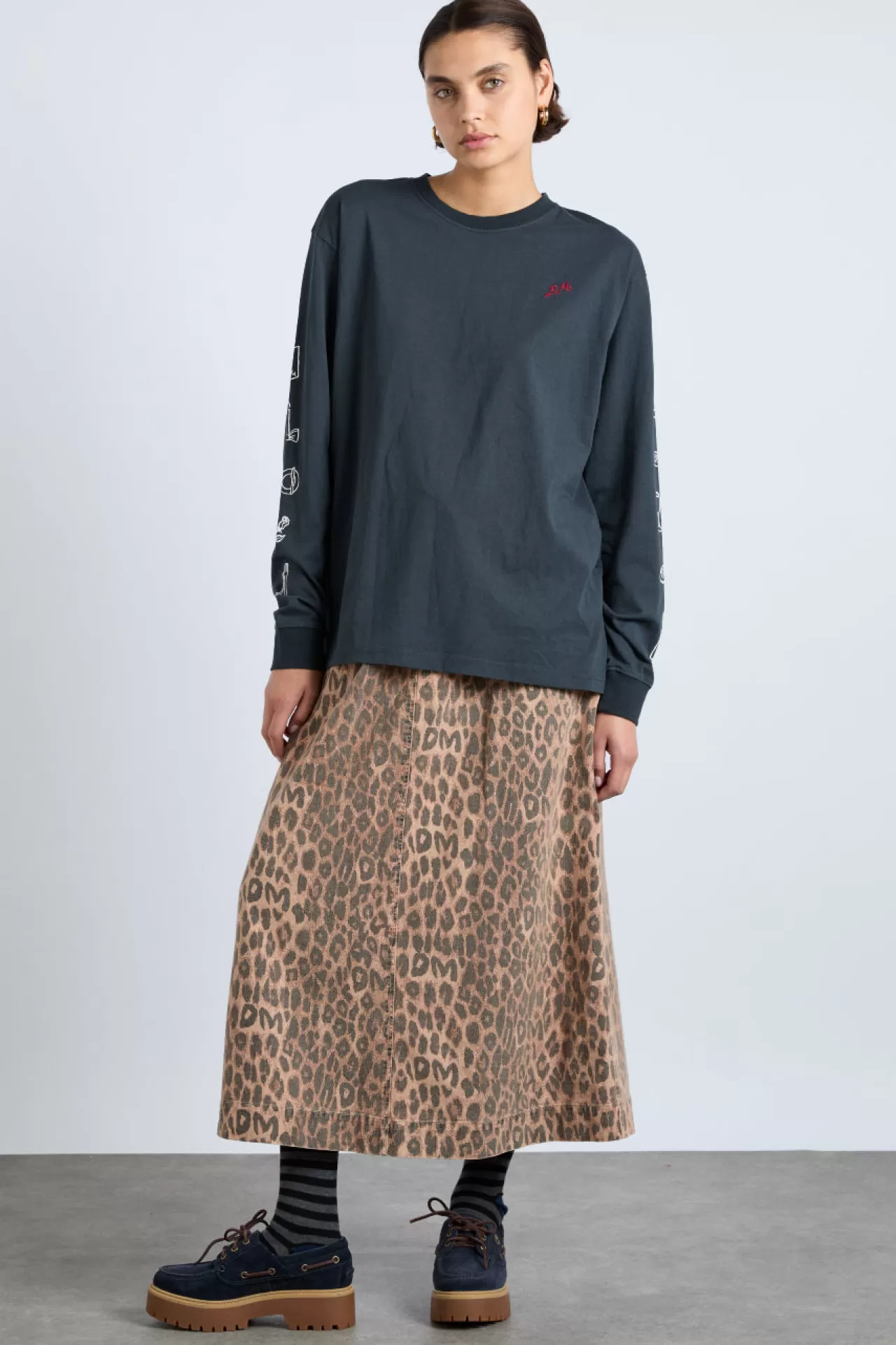 Cheap Damson Madder rafe skirt - leopard