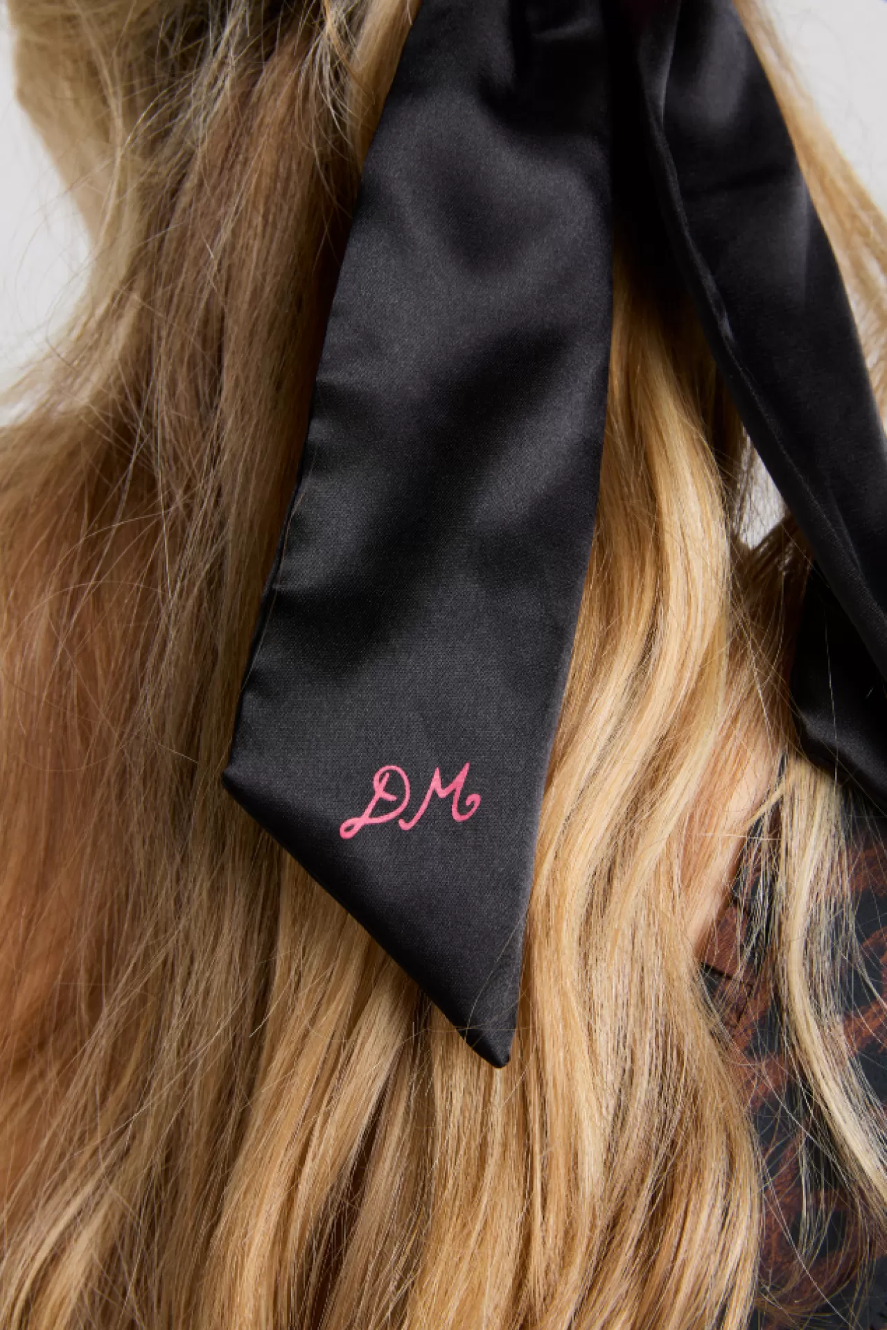Shop Damson Madder rosette bow clip - black u0026 red satin black/red