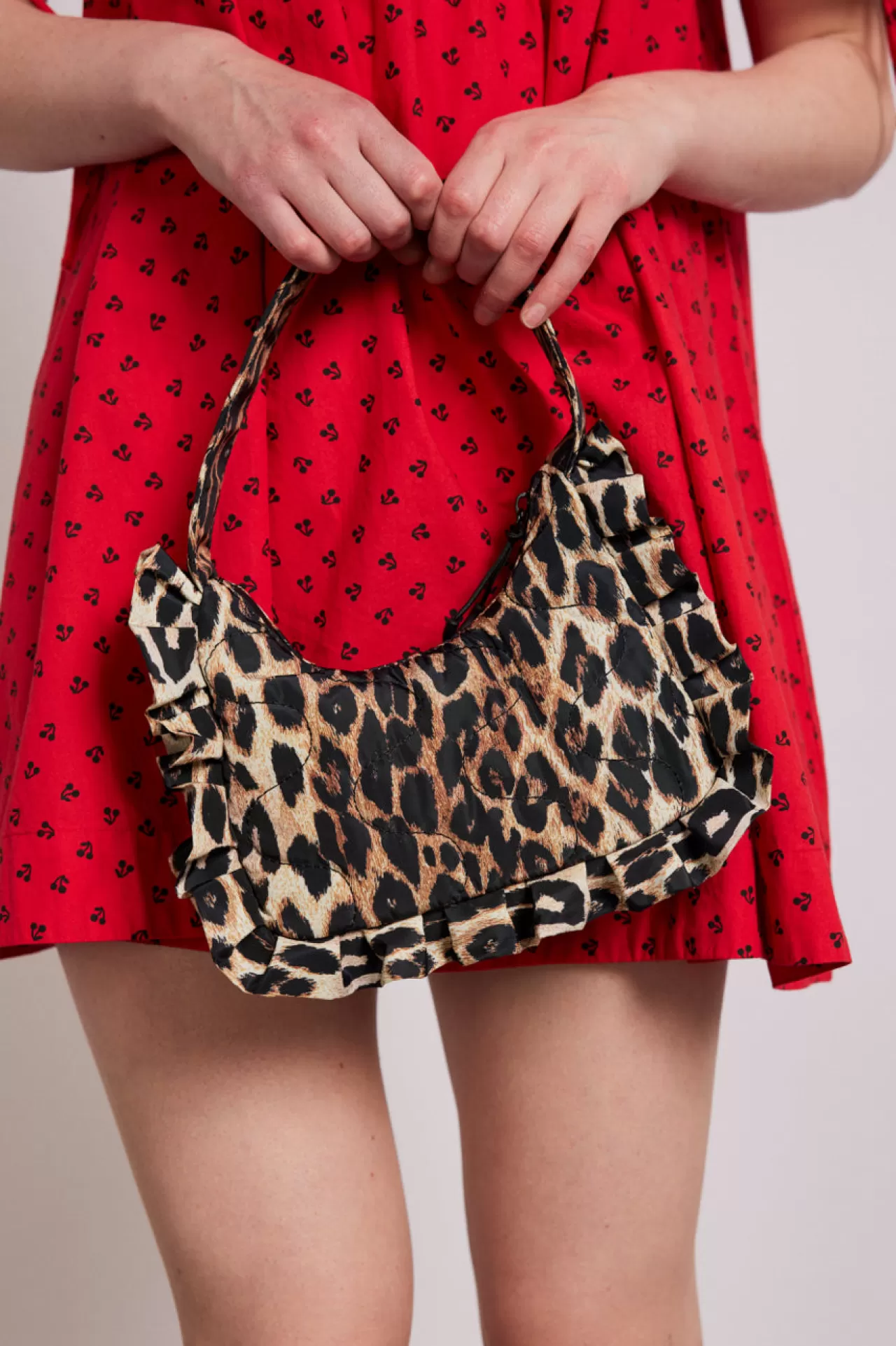 Cheap Damson Madder 90's frill shoulder bag - leopard