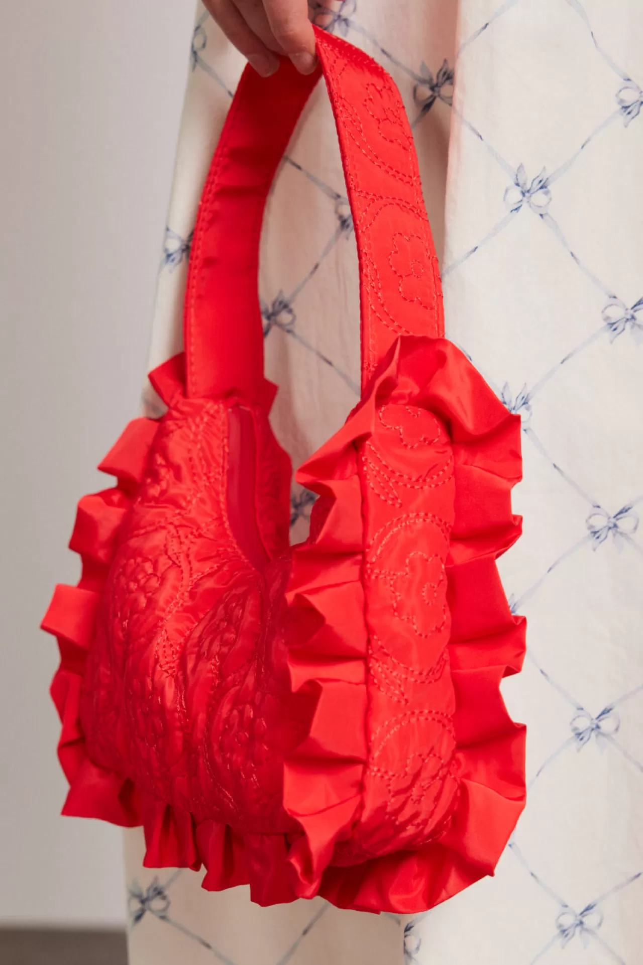 Cheap Damson Madder 90's frill shoulder bag - red