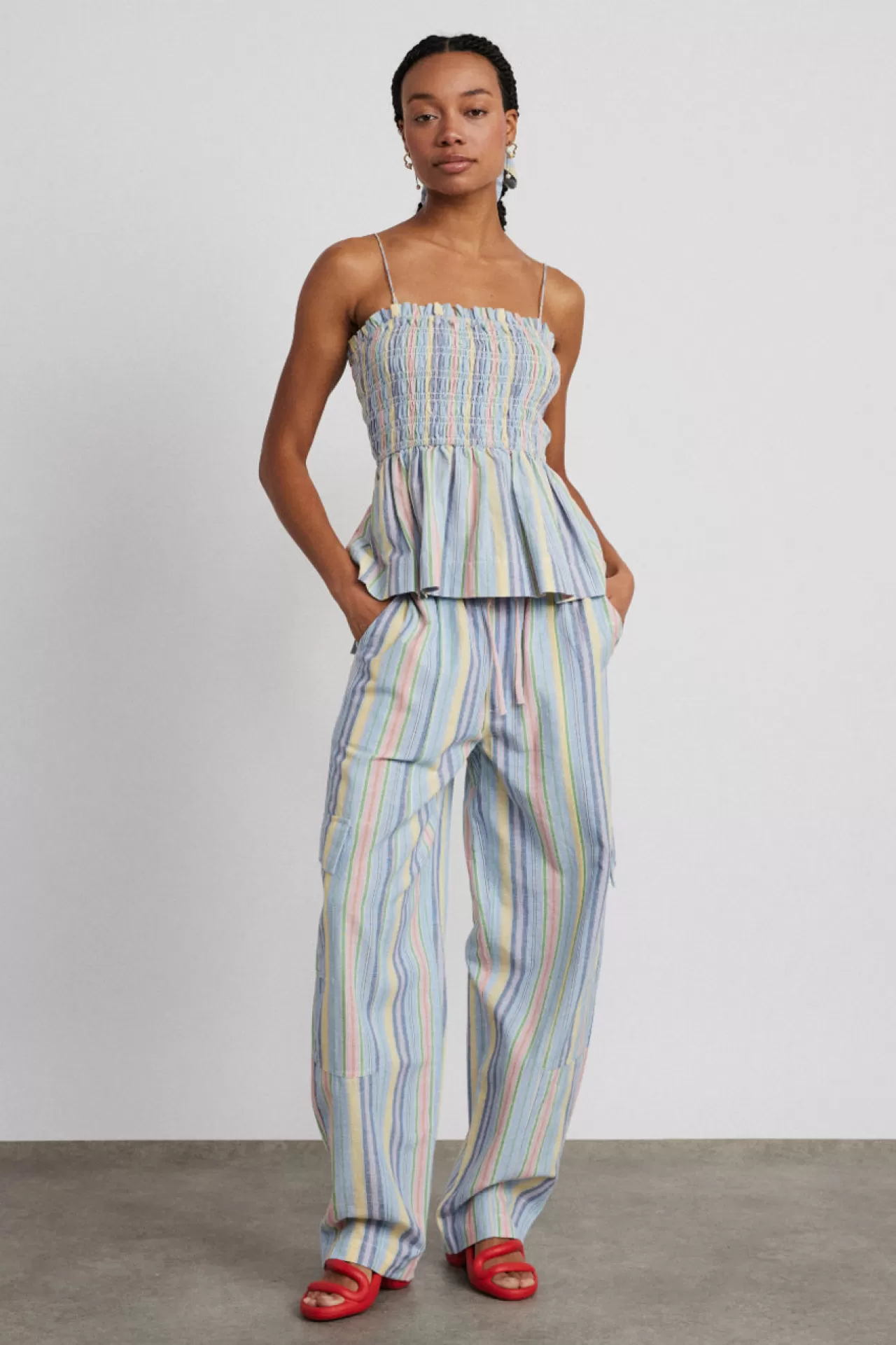 Flash Sale Damson Madder sicily rocket cargo trousers - stripe multi