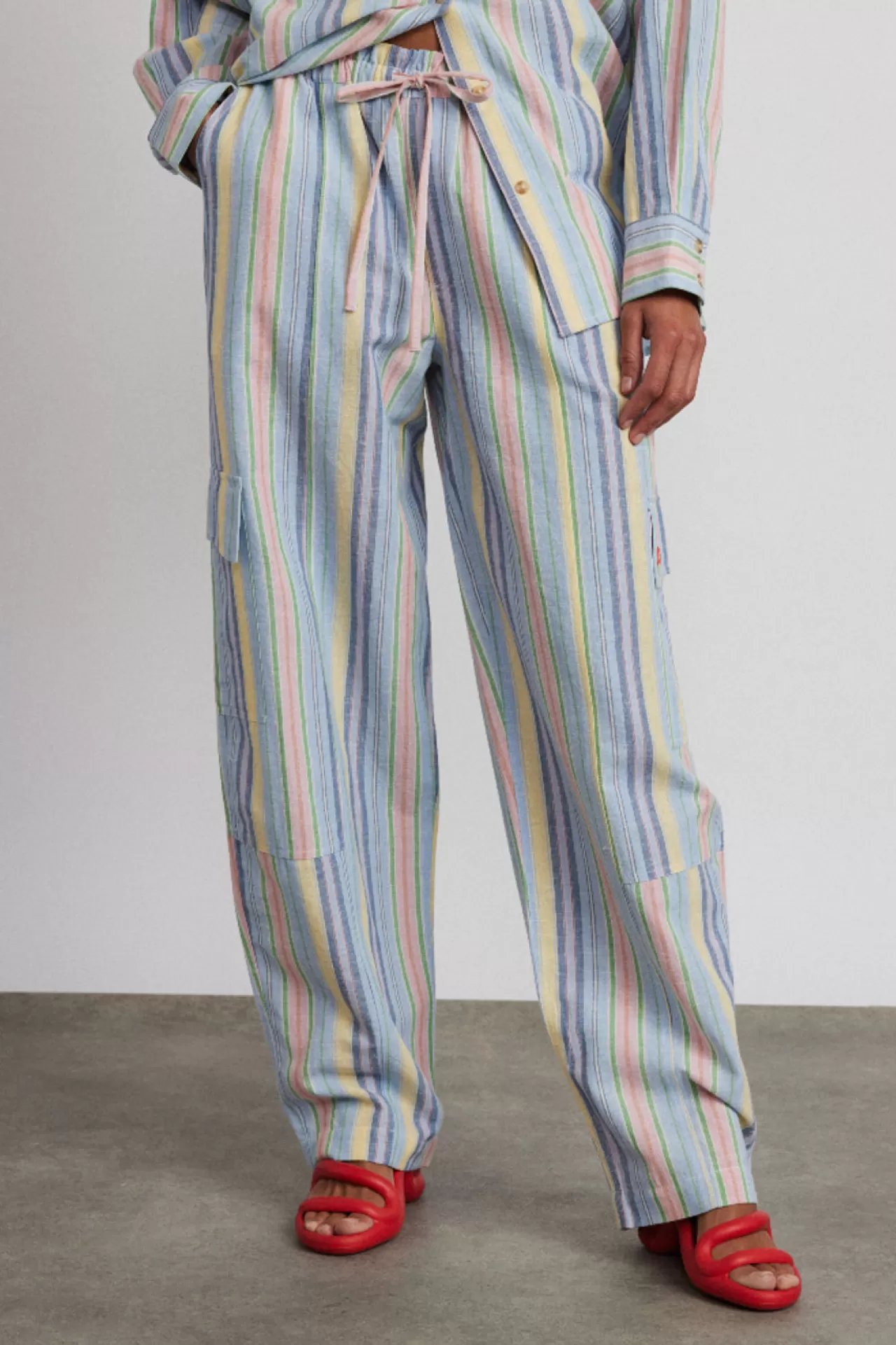 Flash Sale Damson Madder sicily rocket cargo trousers - stripe multi