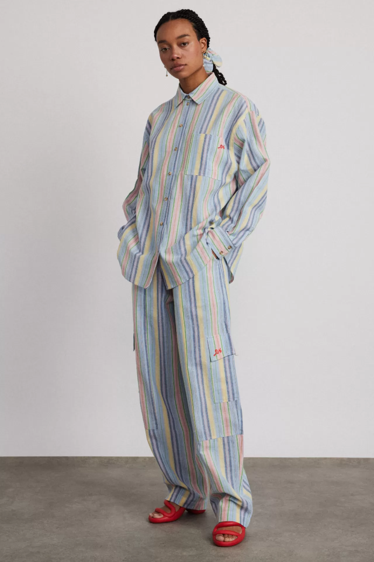 Shop Damson Madder skyla shirt - stripe multi