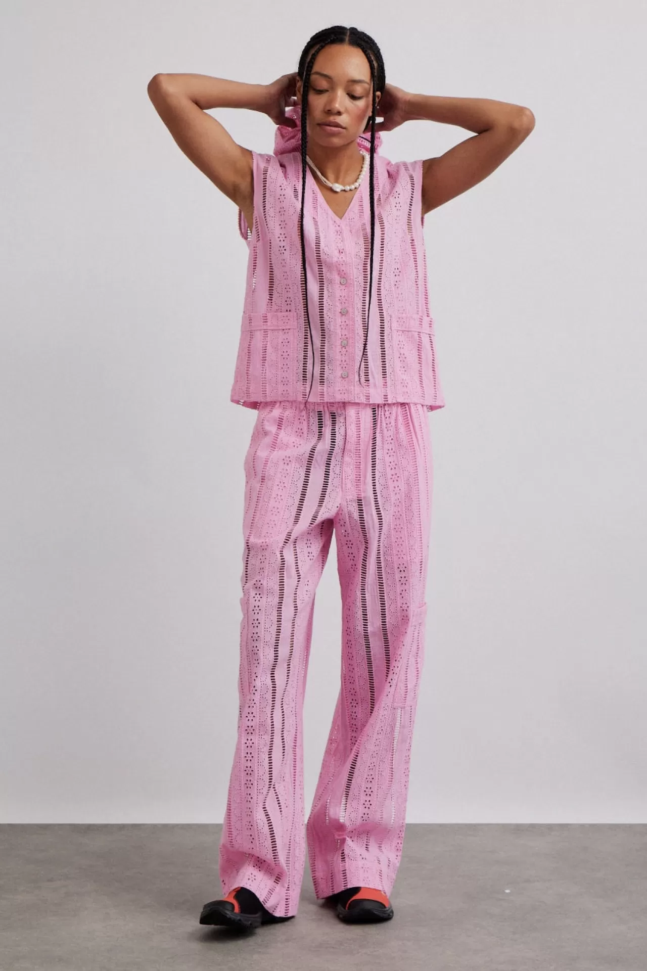 Store Damson Madder vacation pants - broderie pink